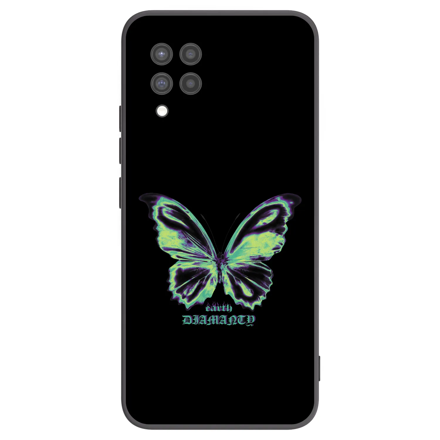 Picasee silikonowe czarne etui na Samsung Galaxy A42 A426B - Diamanty Blue