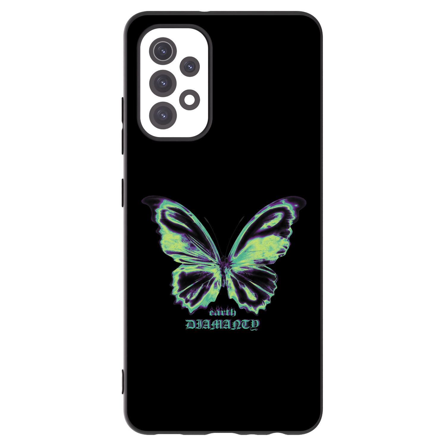 Picasee silikonowe czarne etui na Samsung Galaxy A32 5G A326B - Diamanty Blue