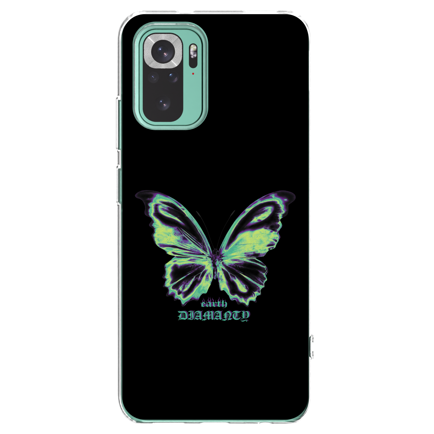 Picasee silikonowe przeźroczyste etui na Xiaomi Redmi Note 10 Pro - Diamanty Blue
