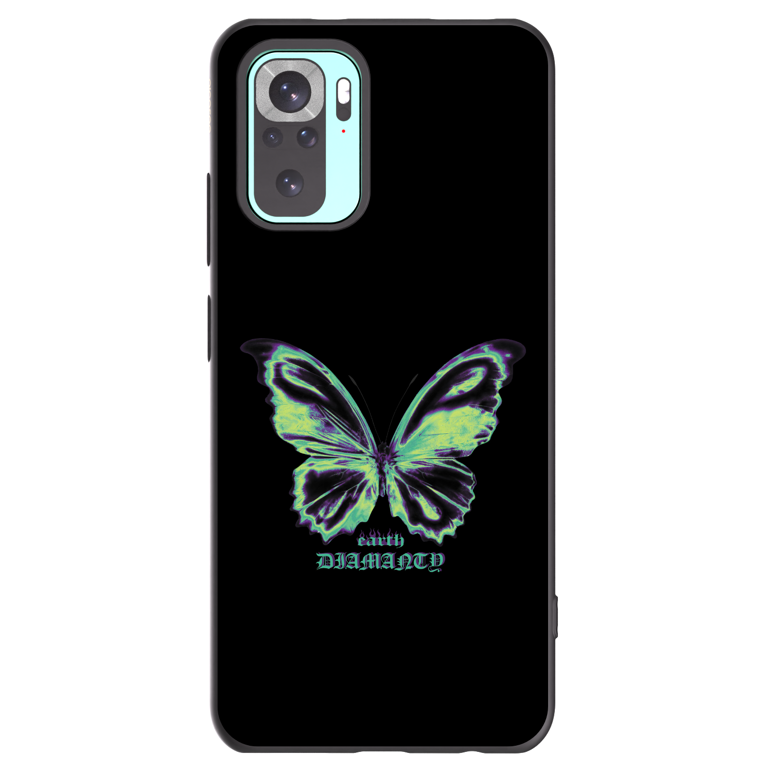 Picasee silikonowe czarne etui na Xiaomi Redmi Note 10 Pro - Diamanty Blue