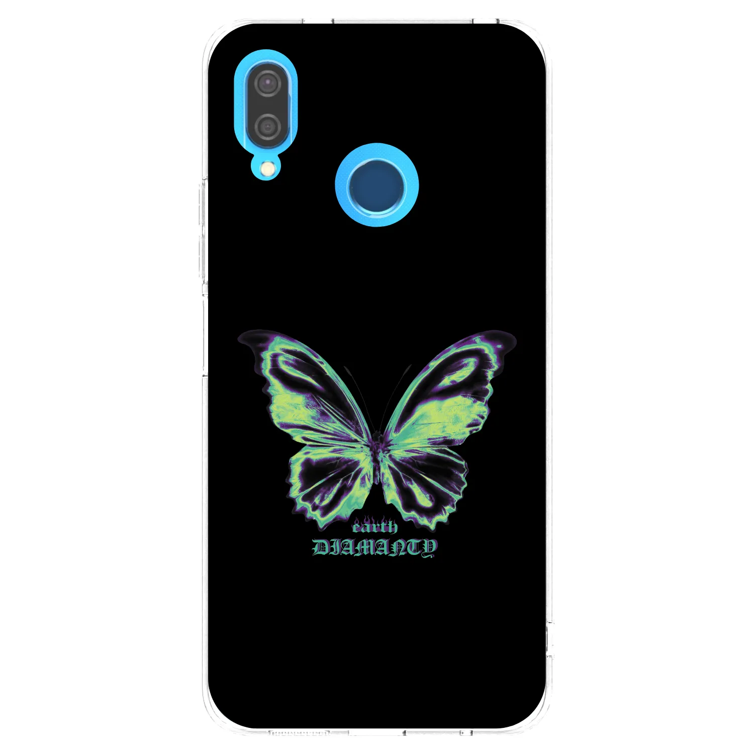 Picasee silikonowe przeźroczyste etui na Huawei P20 Lite - Diamanty Blue