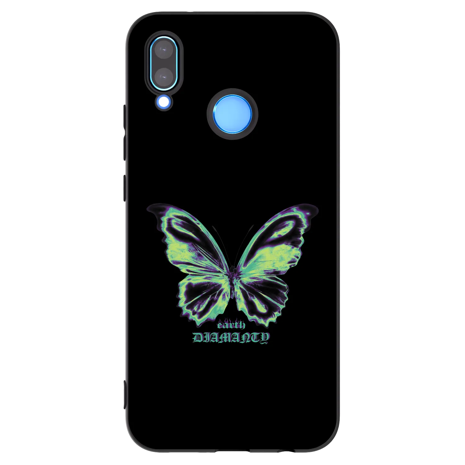 Picasee silikonowe czarne etui na Huawei P20 Lite - Diamanty Blue