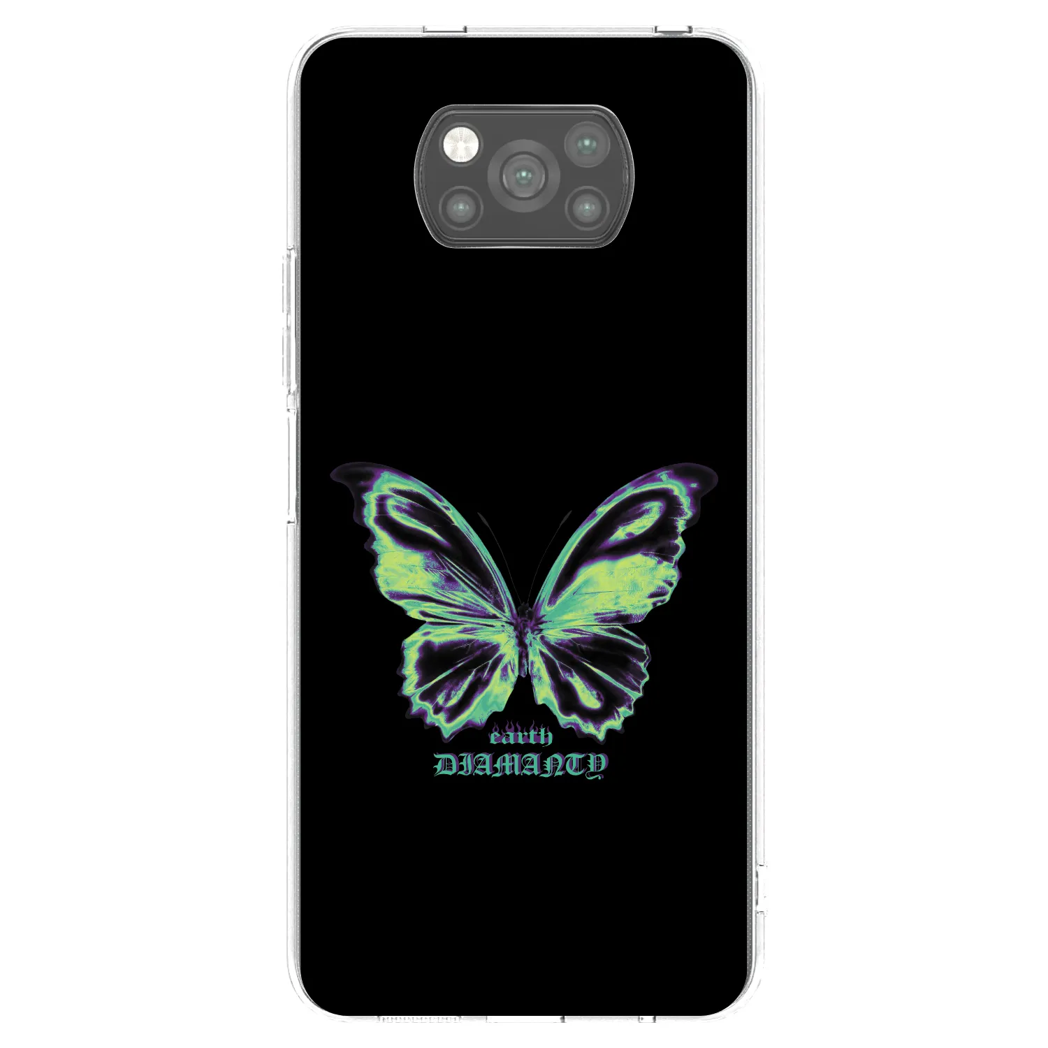 Picasee silikonowe czarne etui na Xiaomi Poco X3 Pro - Diamanty Blue