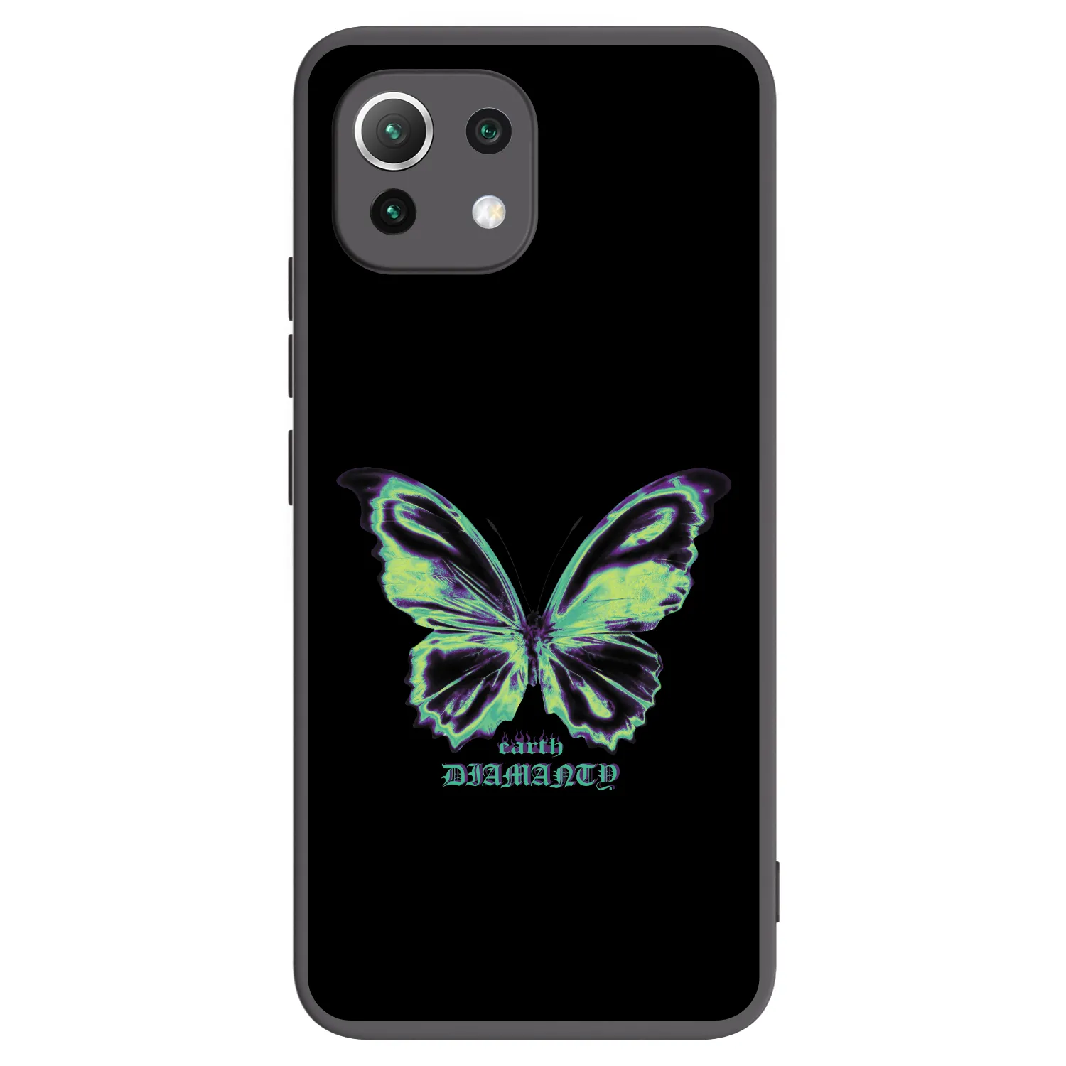 Picasee silikonowe czarne etui na Xiaomi Mi 11 Lite - Diamanty Blue