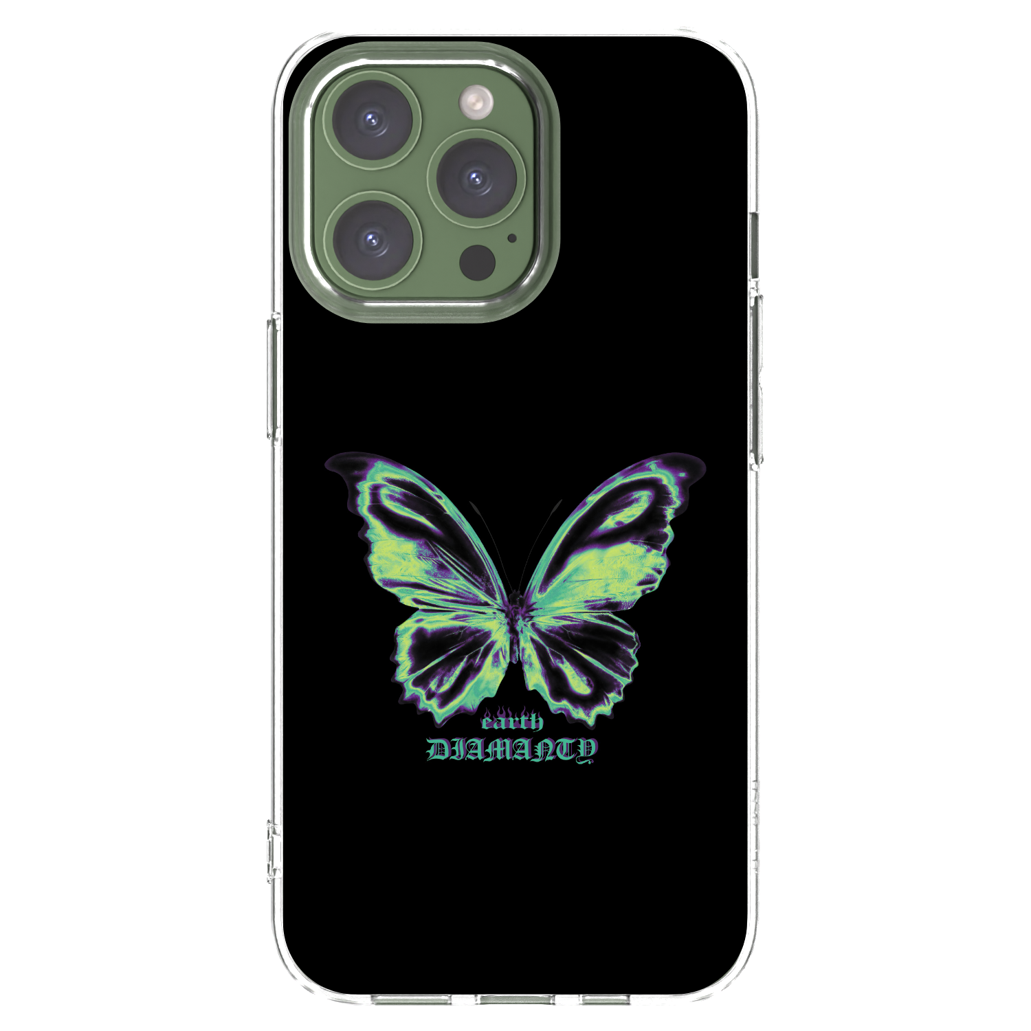 Picasee silikonowe przeźroczyste etui na Apple iPhone 13 Pro - Diamanty Blue