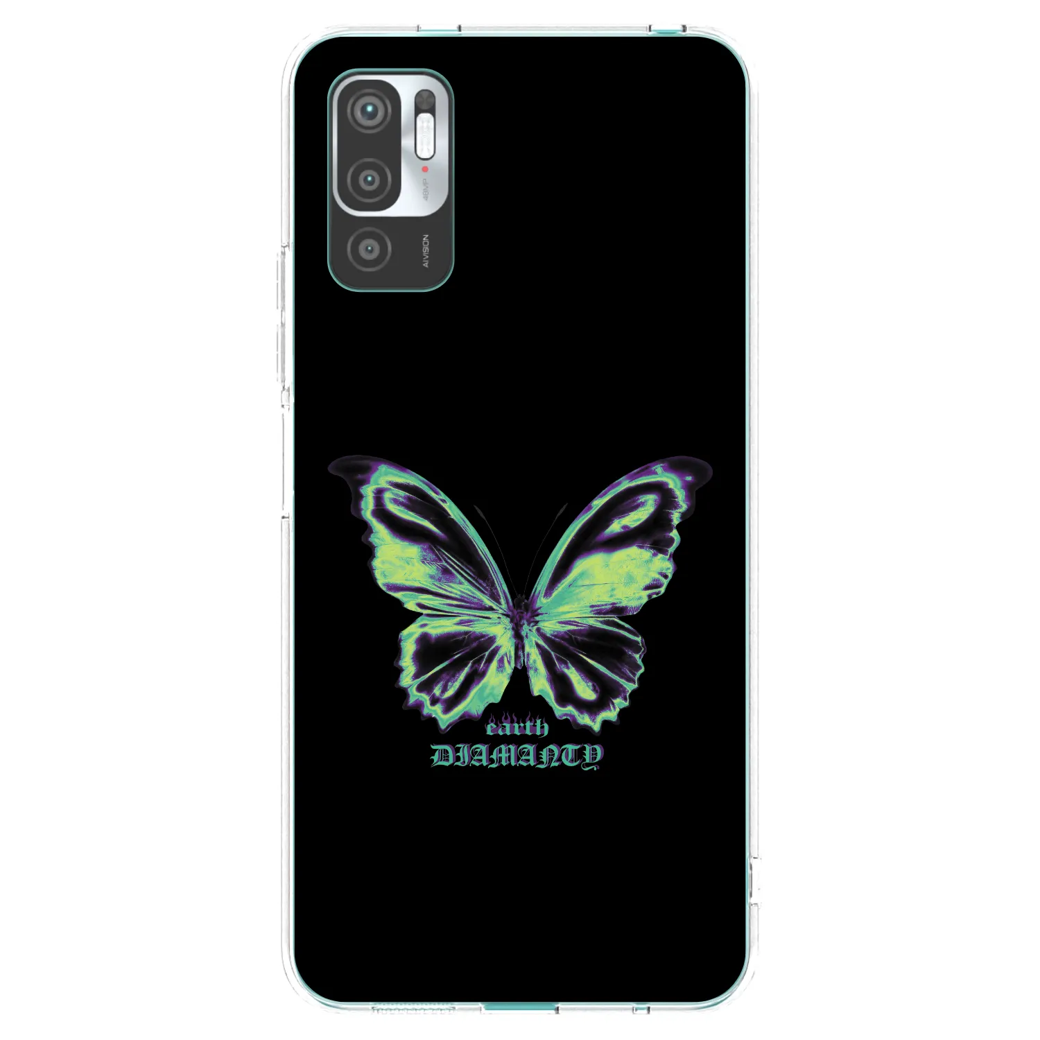 Picasee silikonowe przeźroczyste etui na Xiaomi Redmi Note 10 5G - Diamanty Blue