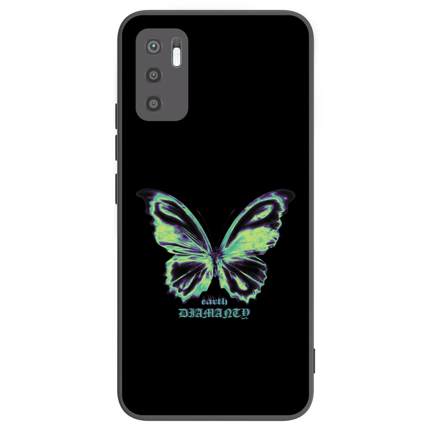 Picasee silikonowe czarne etui na Xiaomi Redmi Note 10 5G - Diamanty Blue