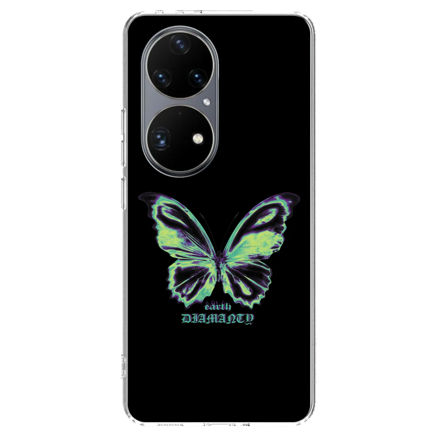 Picasee silikonowe przeźroczyste etui na Huawei P50 - Diamanty Blue