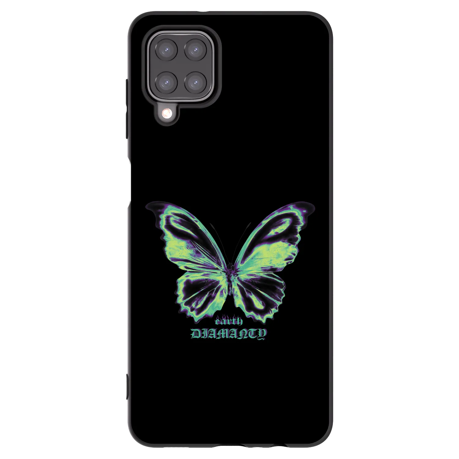 Picasee silikonowe czarne etui na Samsung Galaxy M12 M127F - Diamanty Blue