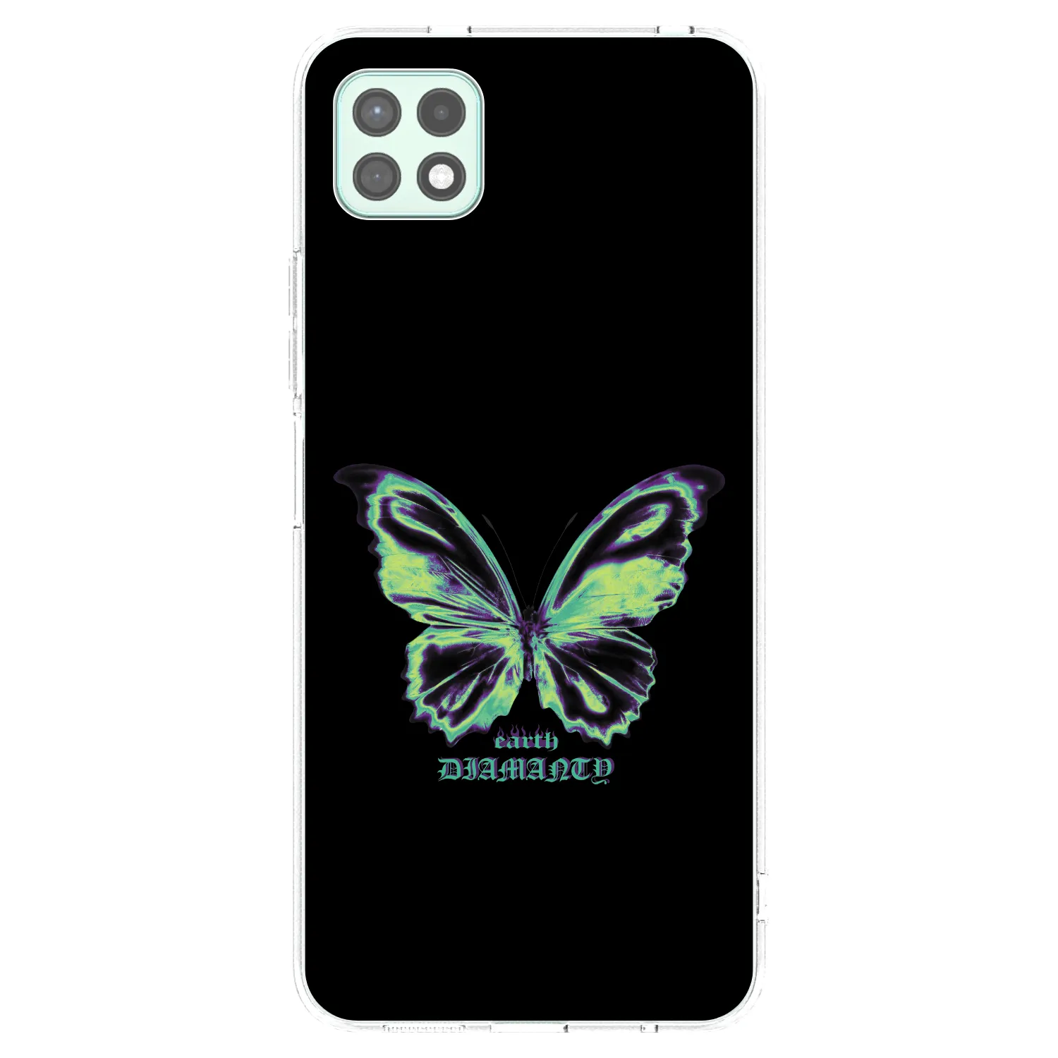 Picasee silikonowe przeźroczyste etui na Samsung Galaxy A22 A226B 5G - Diamanty Blue