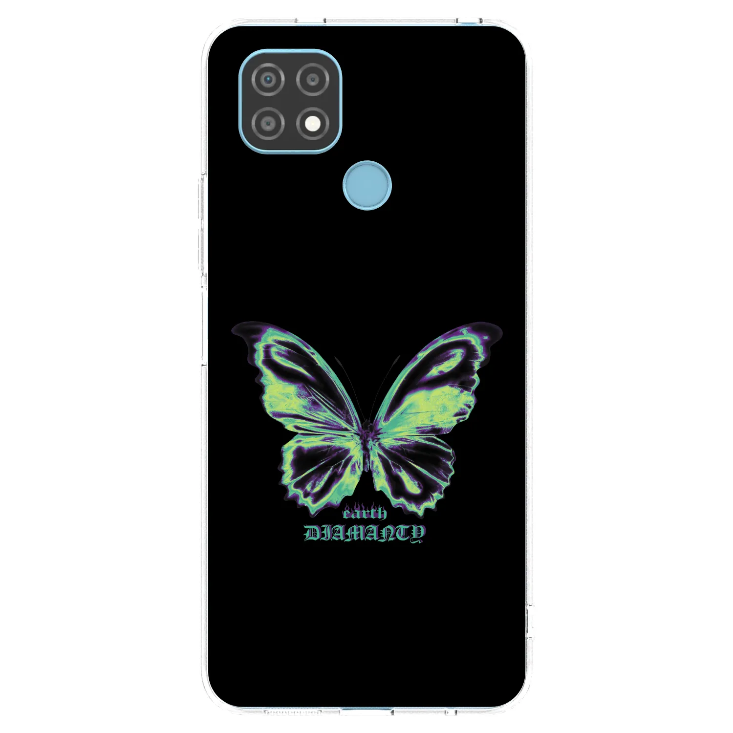Picasee silikonowe przeźroczyste etui na Realme C21 - Diamanty Blue