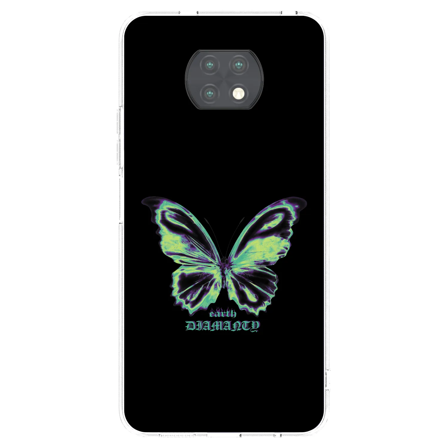 Picasee silikonowe przeźroczyste etui na Xiaomi Redmi Note 9T - Diamanty Blue
