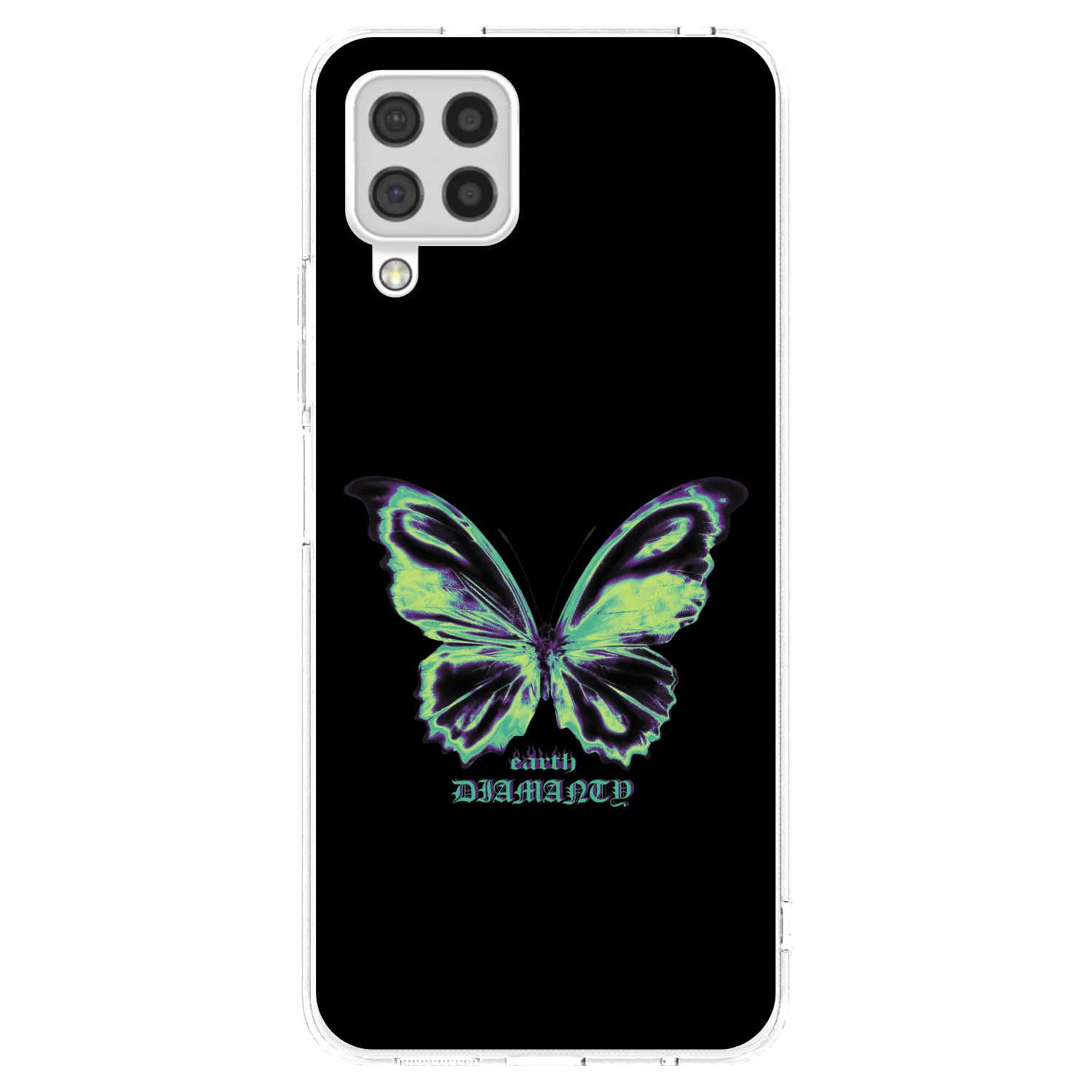 Picasee silikonowe przeźroczyste etui na Samsung Galaxy A22 A225F 4G - Diamanty Blue