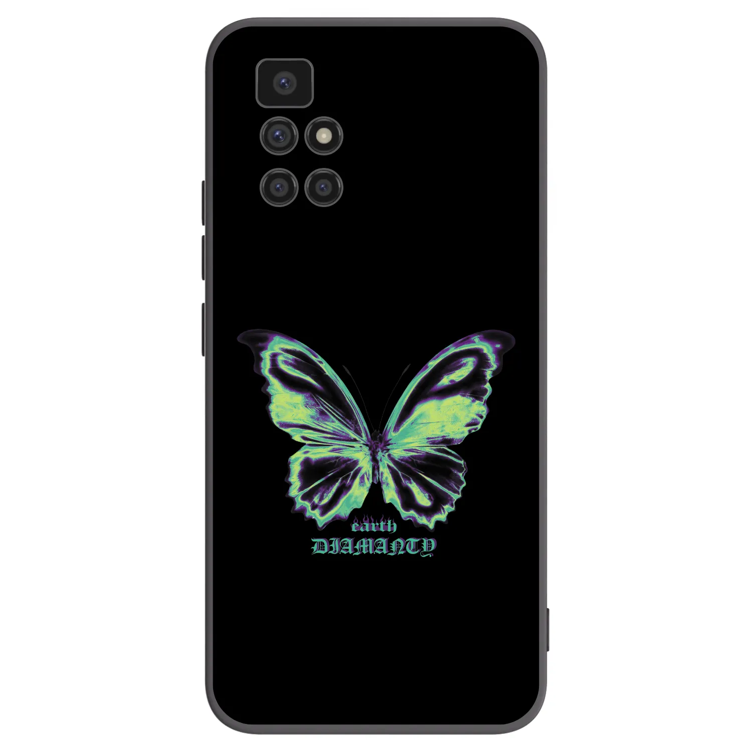 Picasee silikonowe czarne etui na Xiaomi Redmi 10 - Diamanty Blue