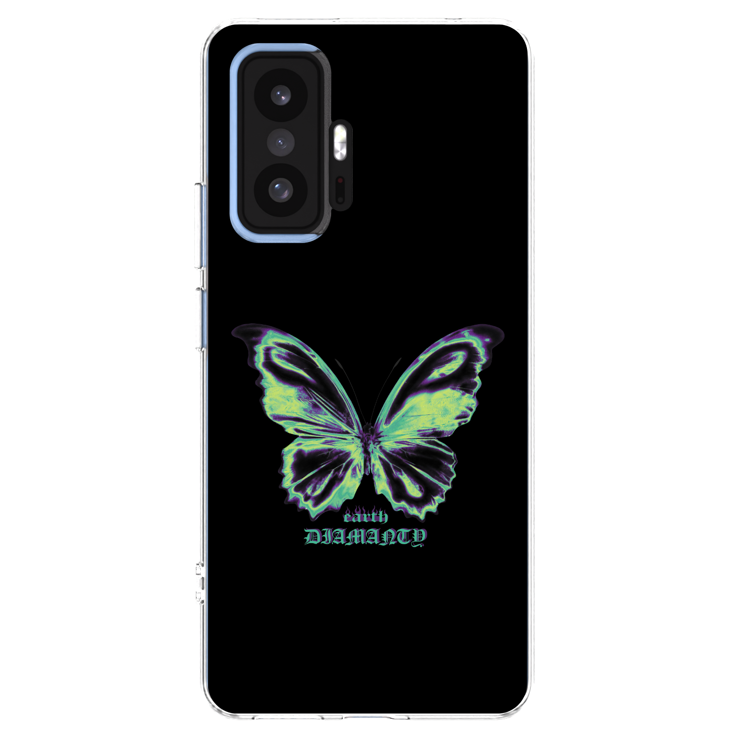 Picasee silikonowe przeźroczyste etui na Xiaomi 11T Pro - Diamanty Blue