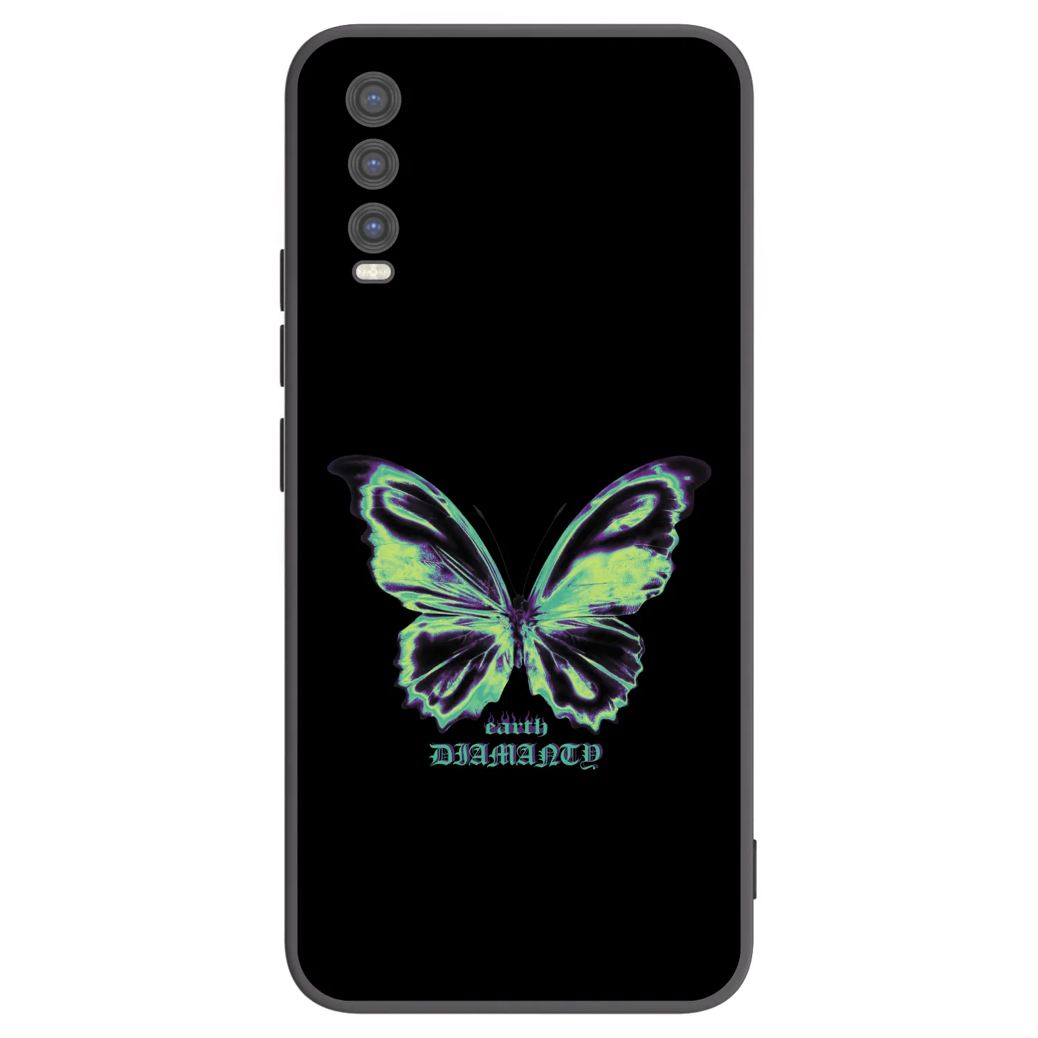Picasee silikonowe czarne etui na Vivo Y20s - Diamanty Blue