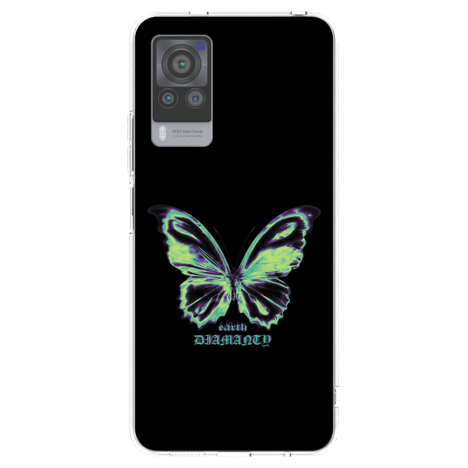 Picasee silikonowe przeźroczyste etui na Vivo X60 Pro 5G - Diamanty Blue