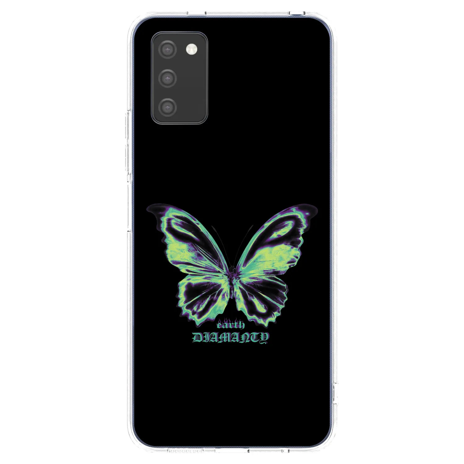 Picasee silikonowe przeźroczyste etui na Samsung Galaxy A03s A037G - Diamanty Blue