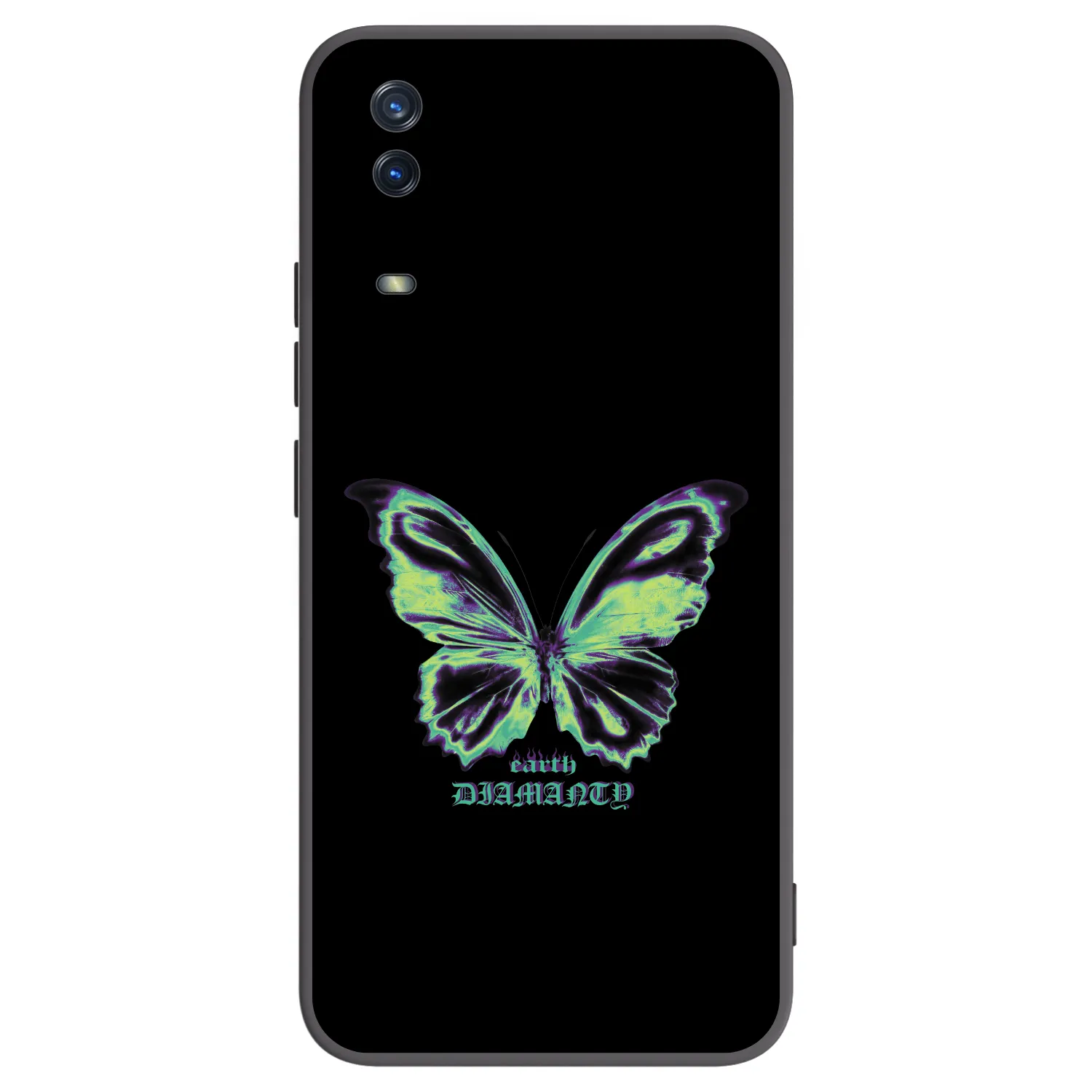 Picasee silikonowe czarne etui na Vivo Y11s - Diamanty Blue