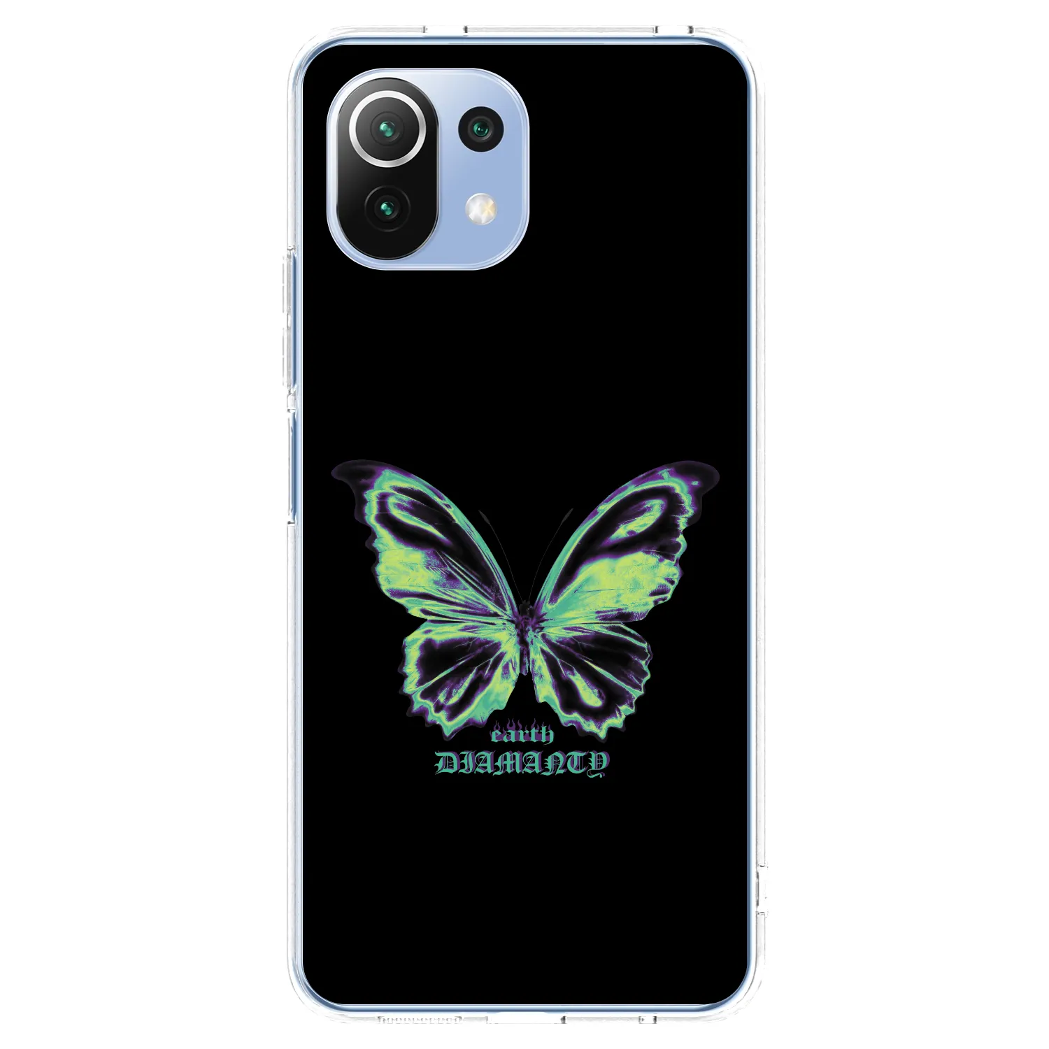 Picasee silikonowe przeźroczyste etui na Xiaomi 11 Lite 5G NE - Diamanty Blue