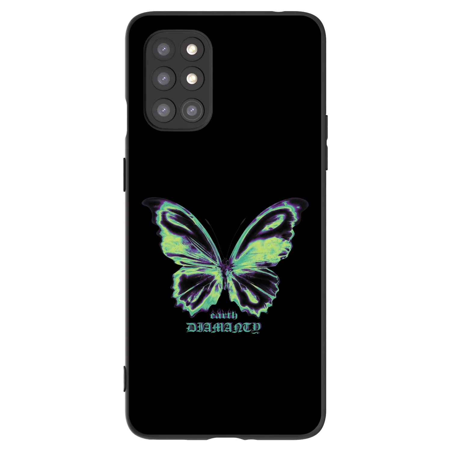 Picasee silikonowe czarne etui na OnePlus 8T - Diamanty Blue
