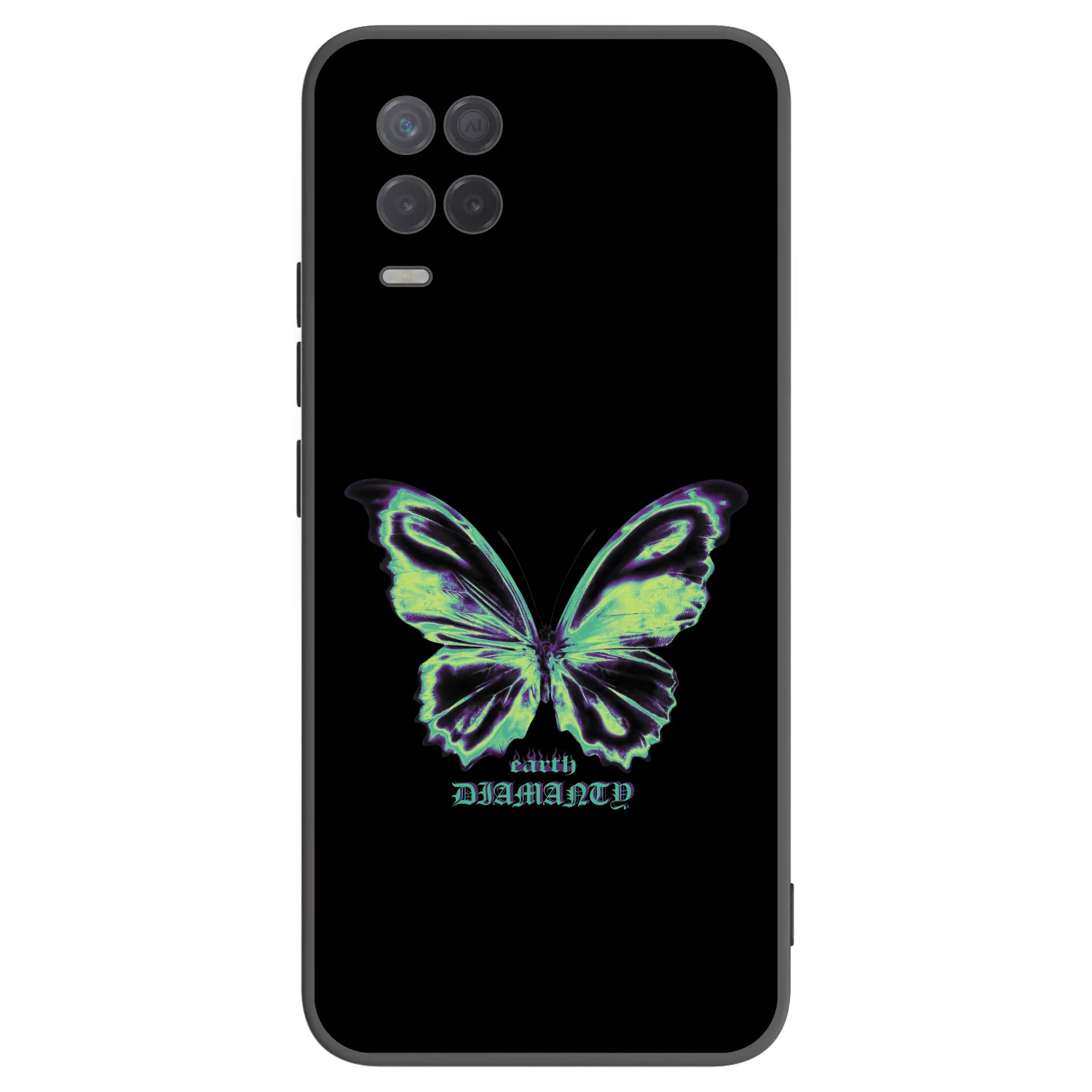 Picasee silikonowe czarne etui na Realme 8 5G - Diamanty Blue