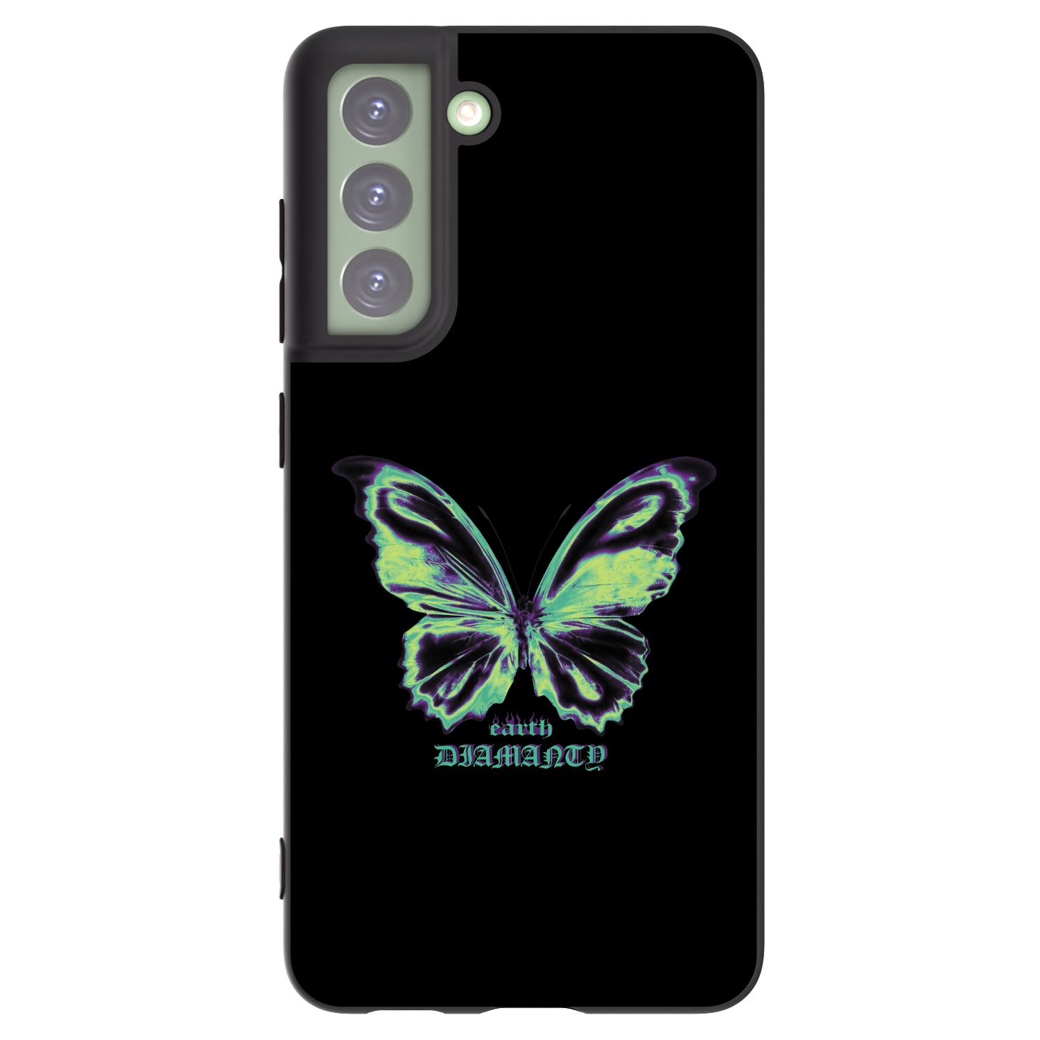 Picasee silikonowe czarne etui na Samsung Galaxy S21 FE 5G - Diamanty Blue