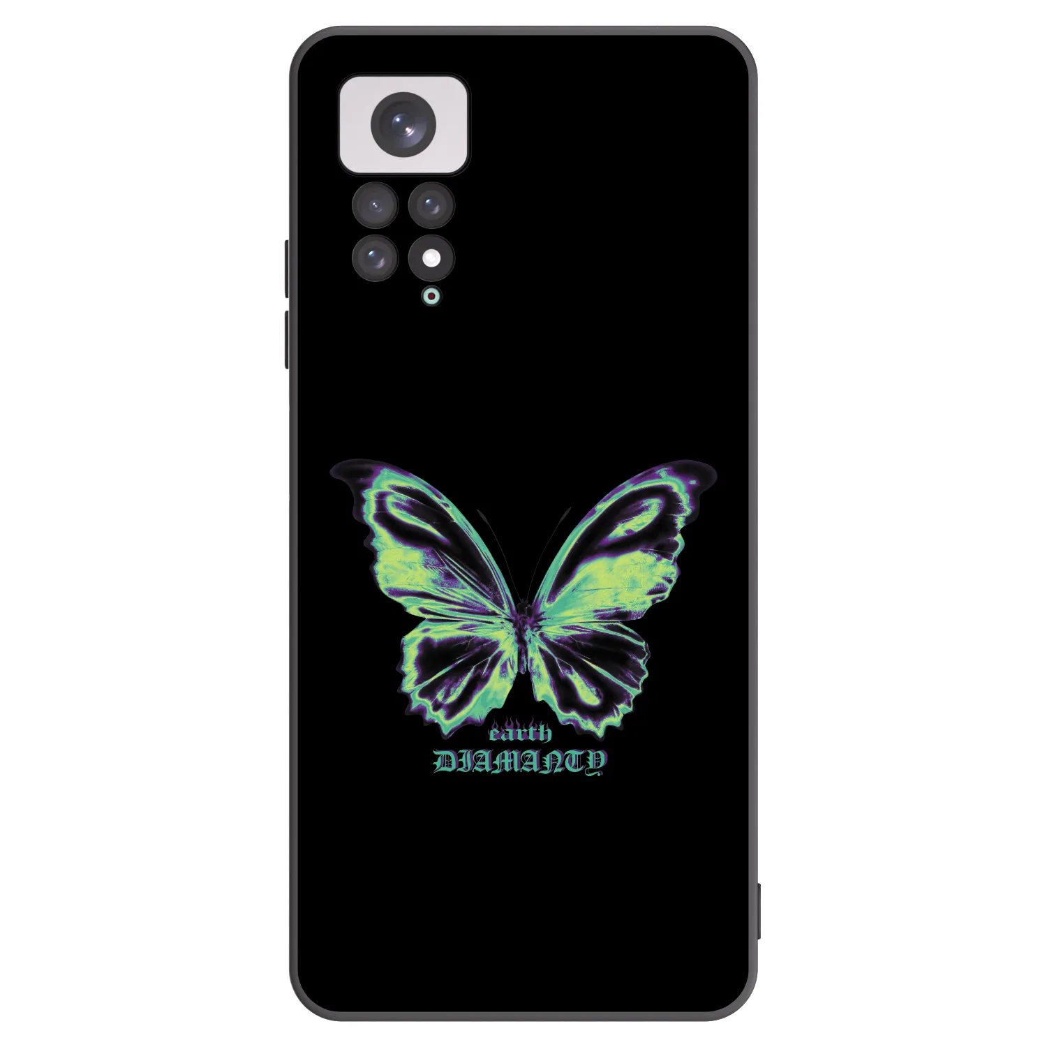 Picasee silikonowe czarne etui na Xiaomi Redmi Note 11 - Diamanty Blue