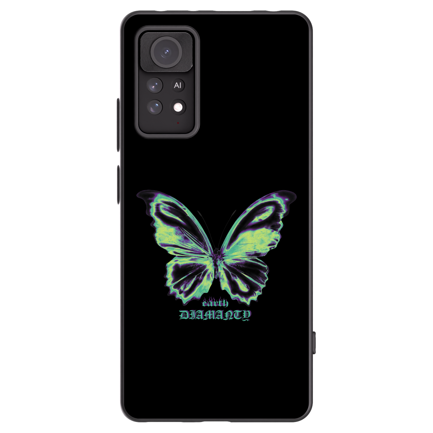 Picasee silikonowe czarne etui na Xiaomi Redmi Note 11 Pro 5G - Diamanty Blue