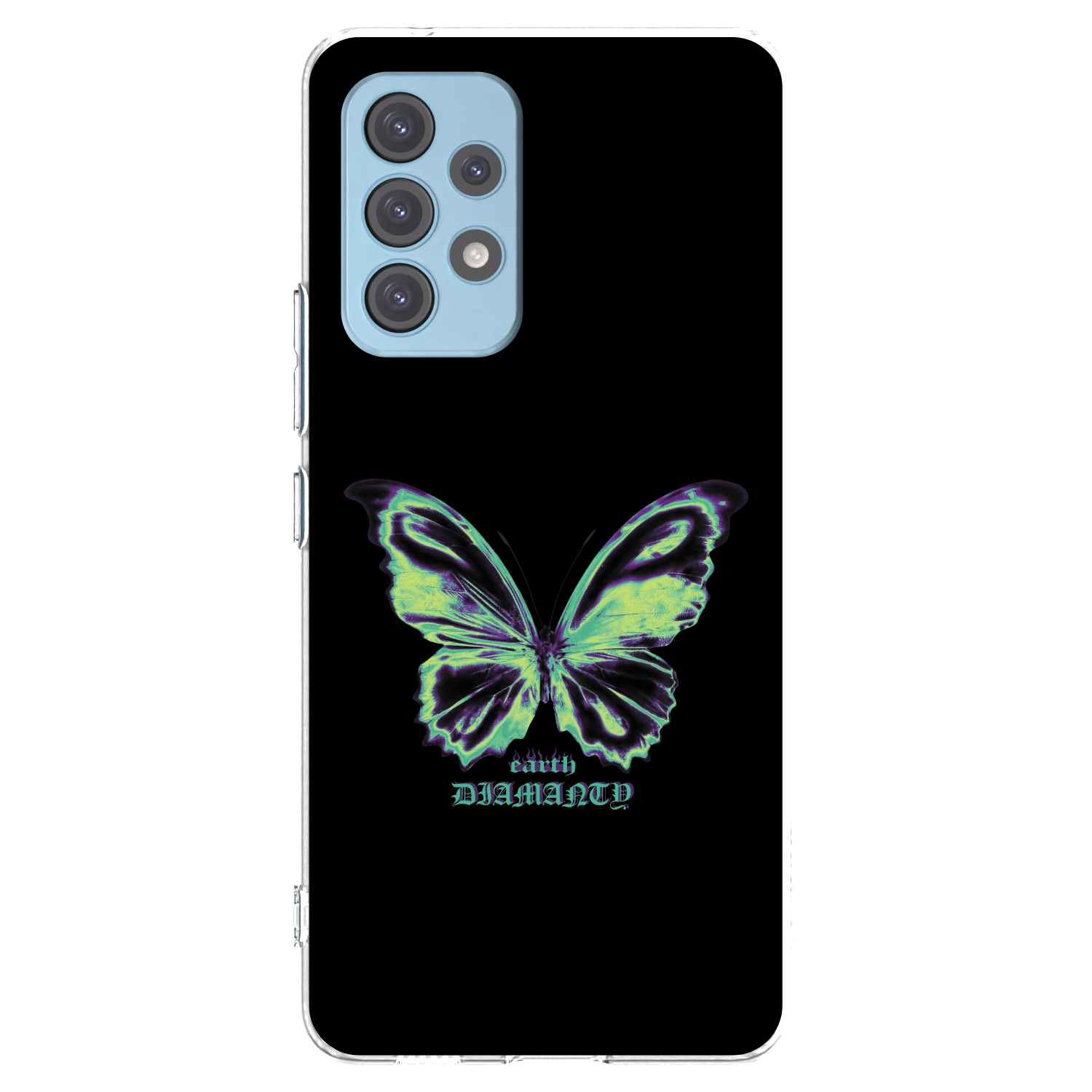 Picasee silikonowe przeźroczyste etui na Samsung Galaxy A53 5G A536 - Diamanty Blue