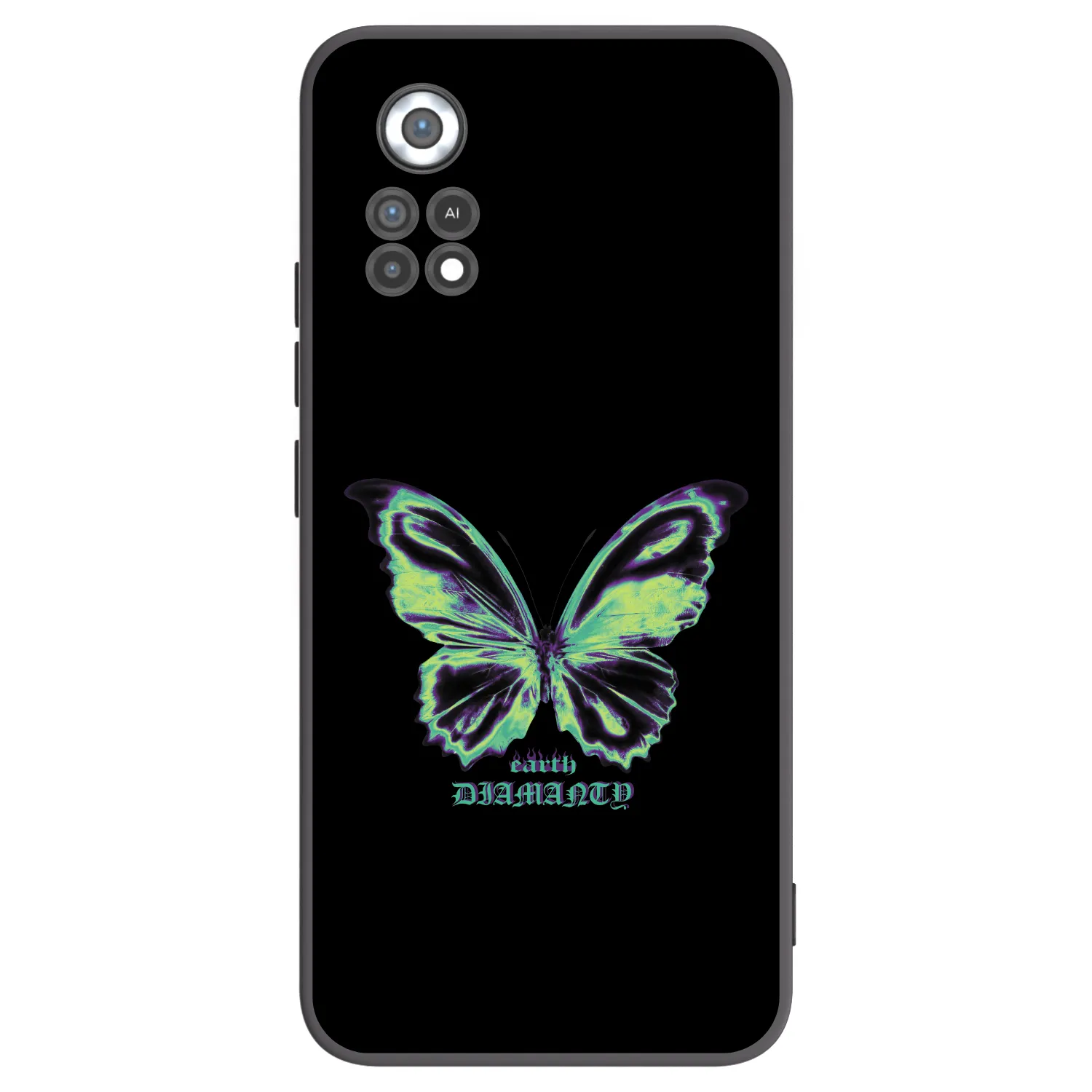 Picasee silikonowe czarne etui na Xiaomi Poco X4 Pro 5G - Diamanty Blue