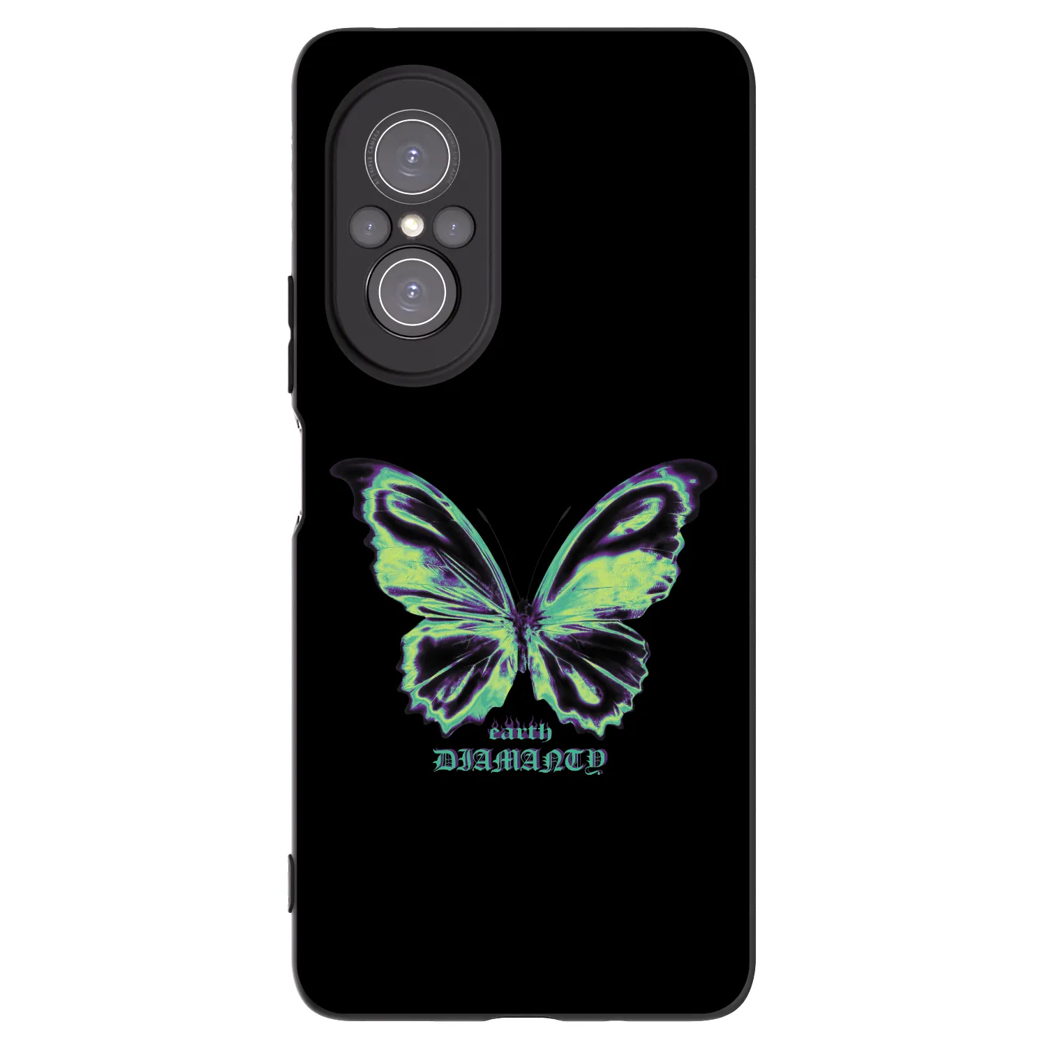 Picasee silikonowe czarne etui na Huawei Nova 9 SE - Diamanty Blue