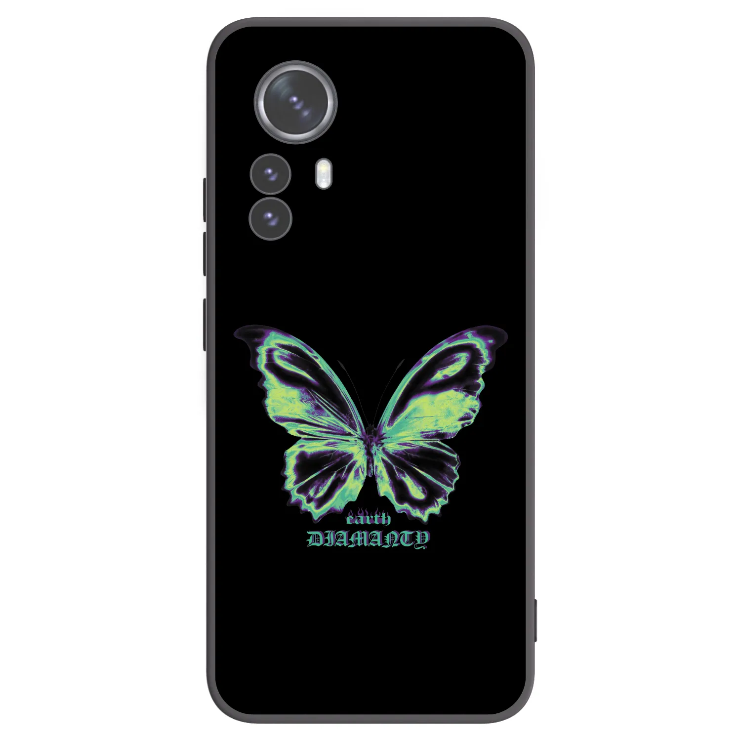 Picasee silikonowe czarne etui na Xiaomi 12 Pro - Diamanty Blue