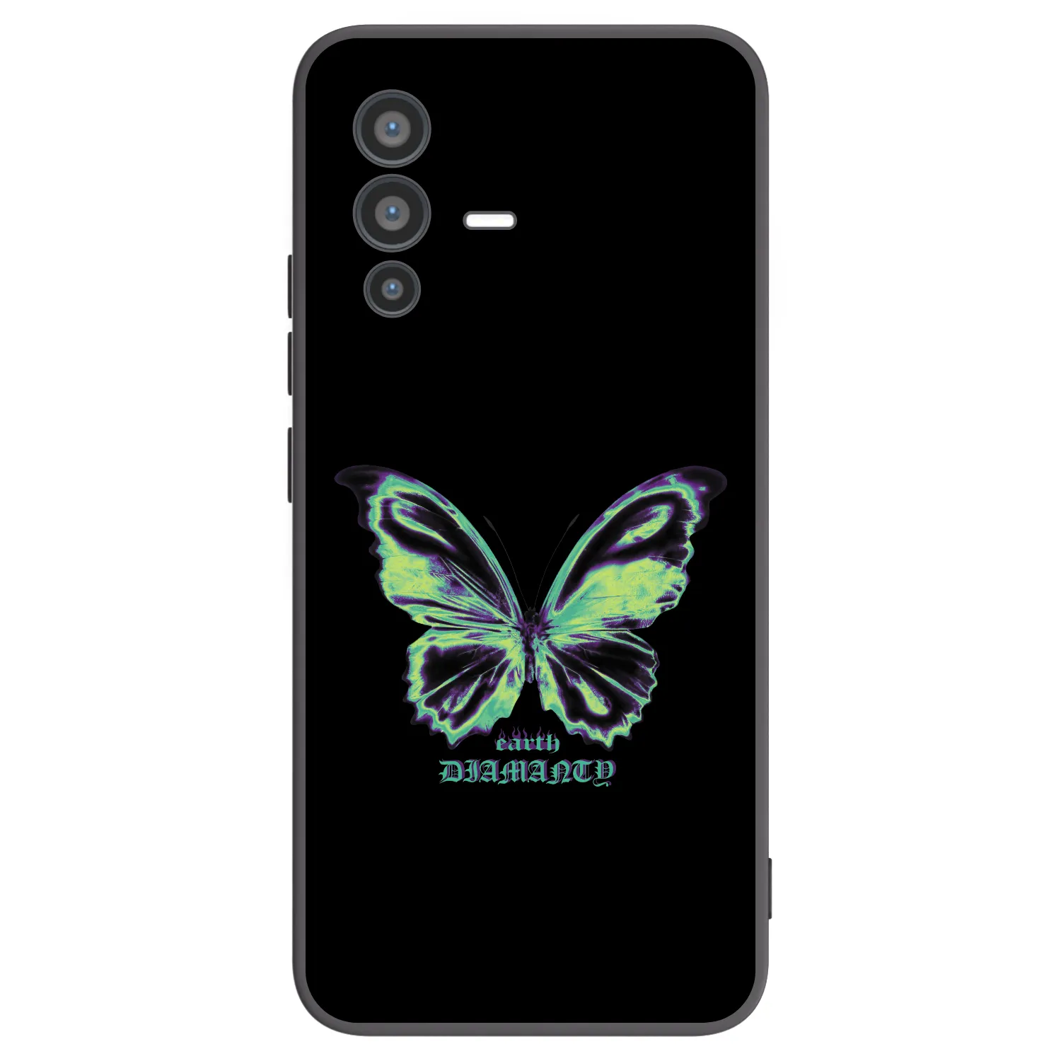 Picasee silikonowe czarne etui na Vivo V23 5G - Diamanty Blue