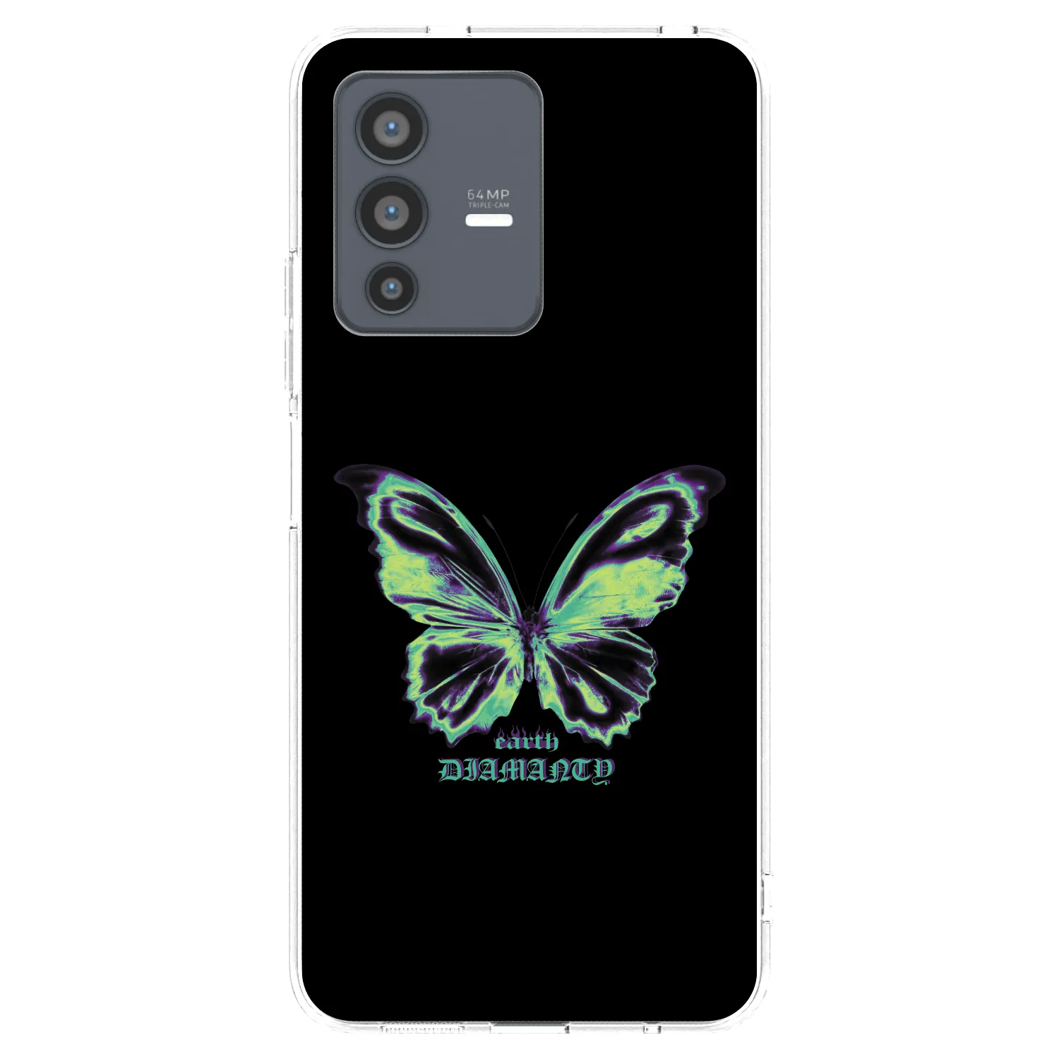 Picasee silikonowe przeźroczyste etui na Vivo V23 5G - Diamanty Blue