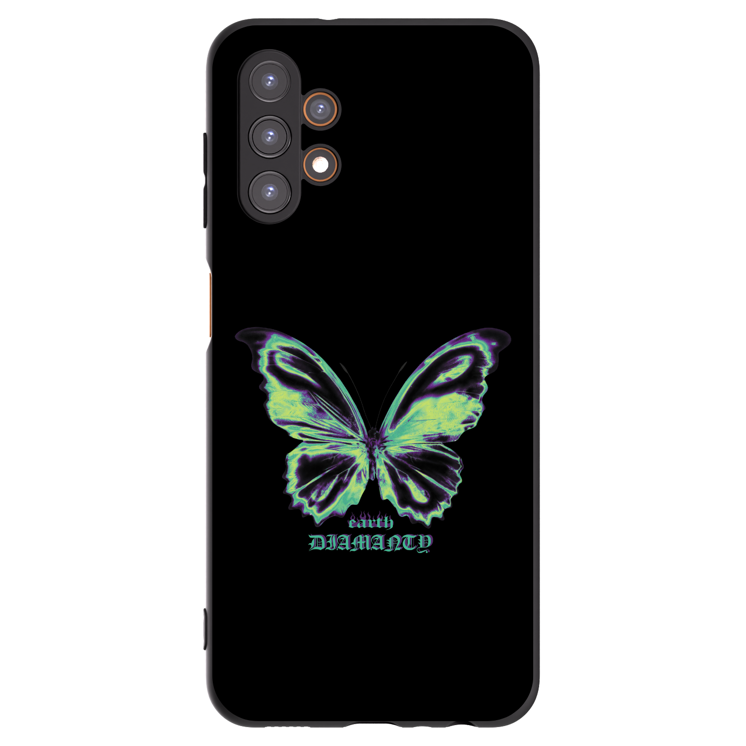 Picasee silikonowe czarne etui na Samsung Galaxy A13 4G A135 - Diamanty Blue