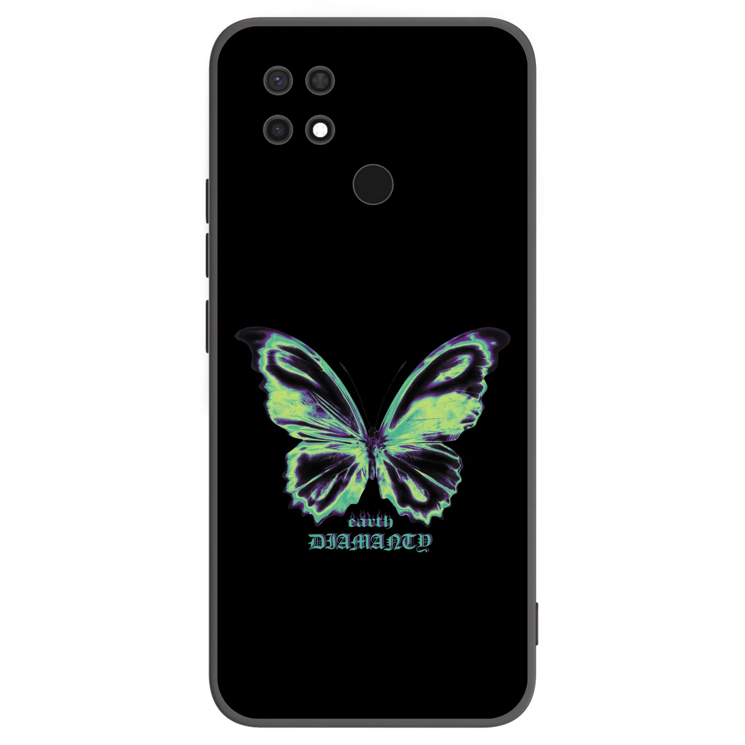 Picasee silikonowe czarne etui na Xiaomi Redmi 10C - Diamanty Blue