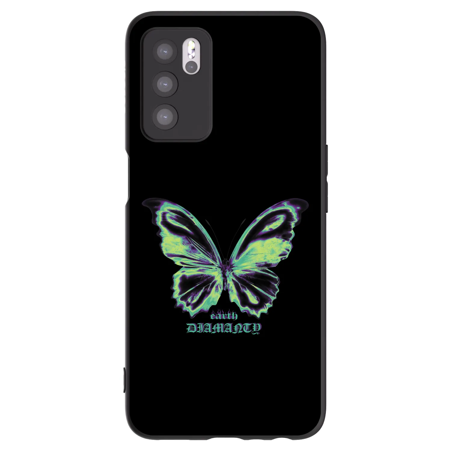 Picasee silikonowe czarne etui na OPPO A16s - Diamanty Blue