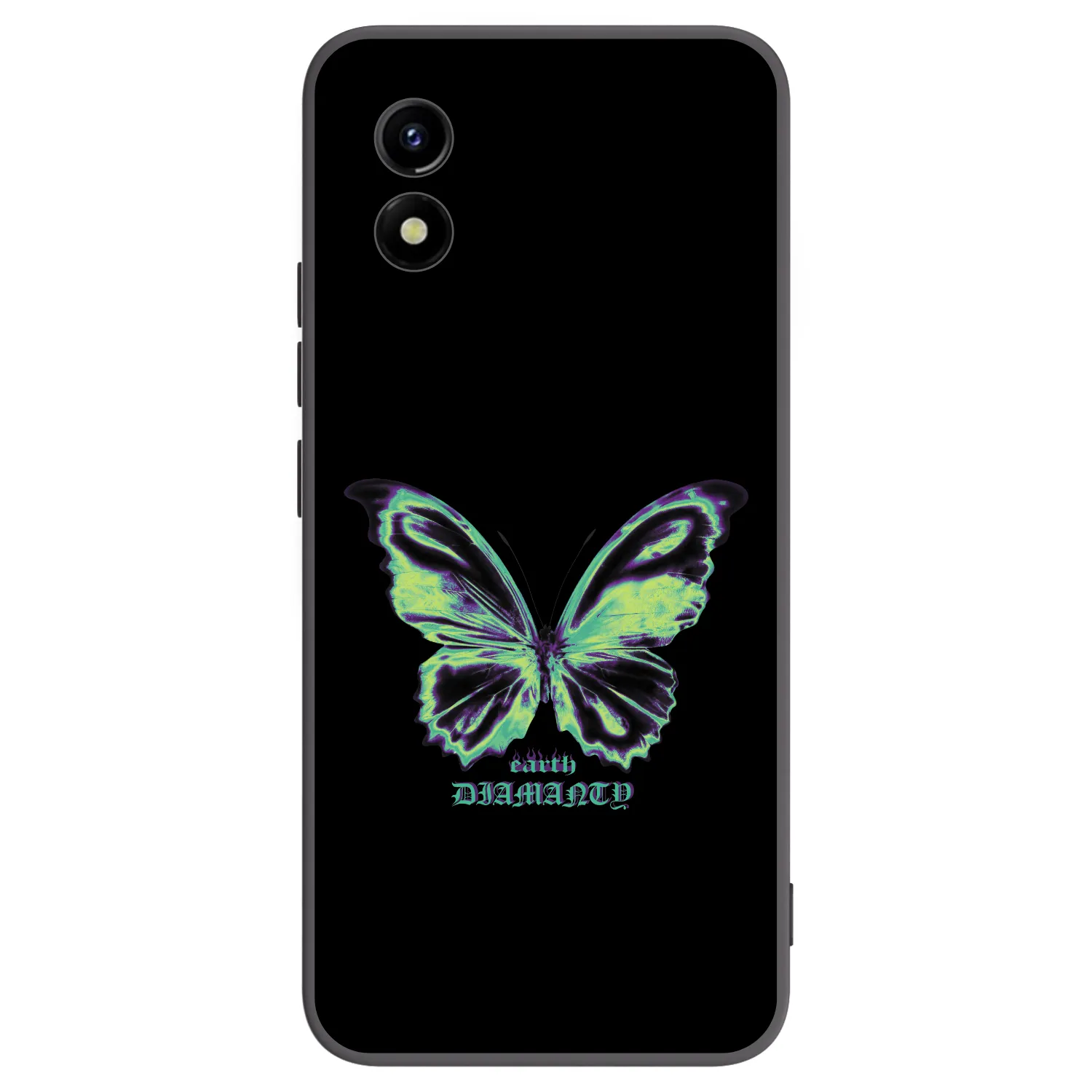 Picasee silikonowe czarne etui na Vivo Y01 - Diamanty Blue