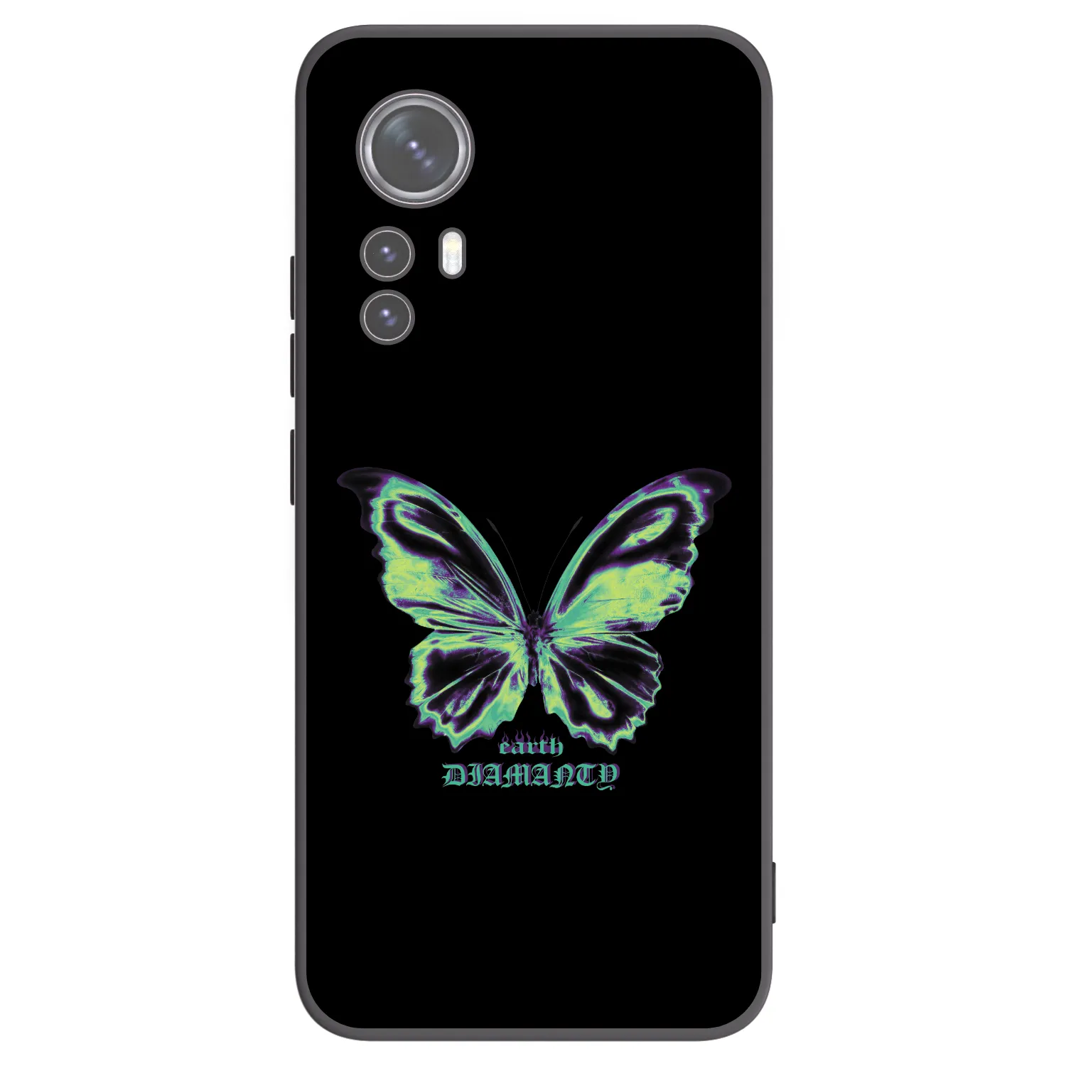 Picasee silikonowe czarne etui na Xiaomi 12X - Diamanty Blue