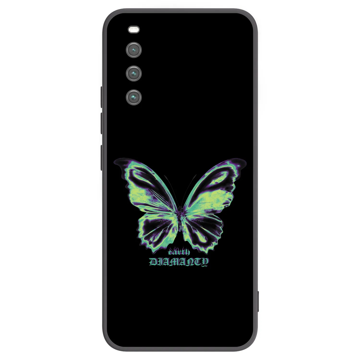 Picasee silikonowe czarne etui na Sony Xperia 10 IV 5G - Diamanty Blue