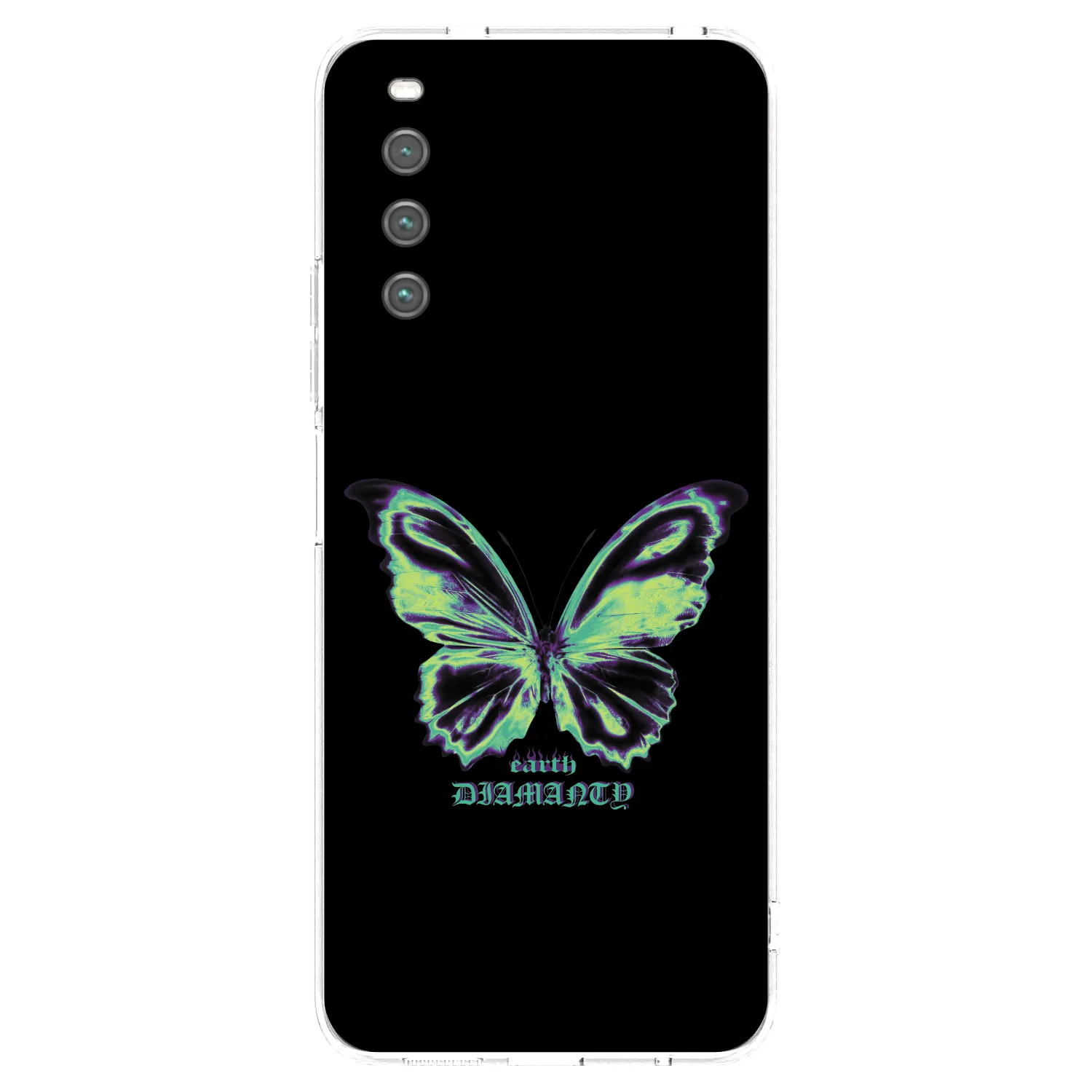 Picasee silikonowe przeźroczyste etui na Sony Xperia 10 IV 5G - Diamanty Blue