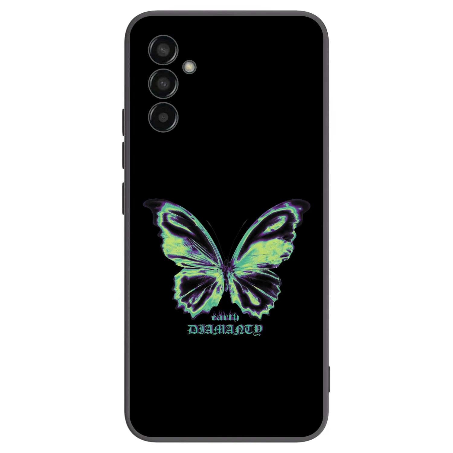 Picasee silikonowe czarne etui na Samsung Galaxy M13 M135F - Diamanty Blue