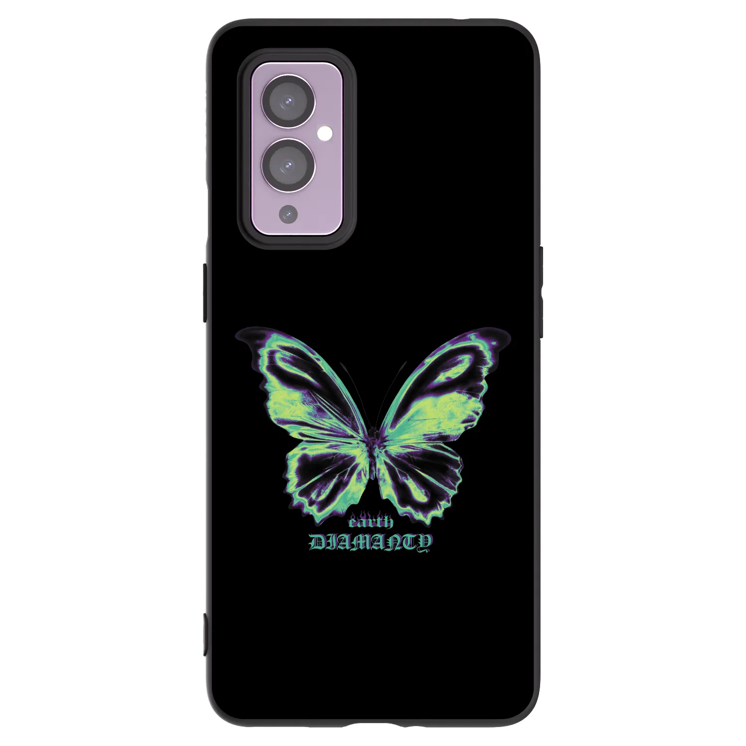 Picasee silikonowe czarne etui na OnePlus 9 - Diamanty Blue