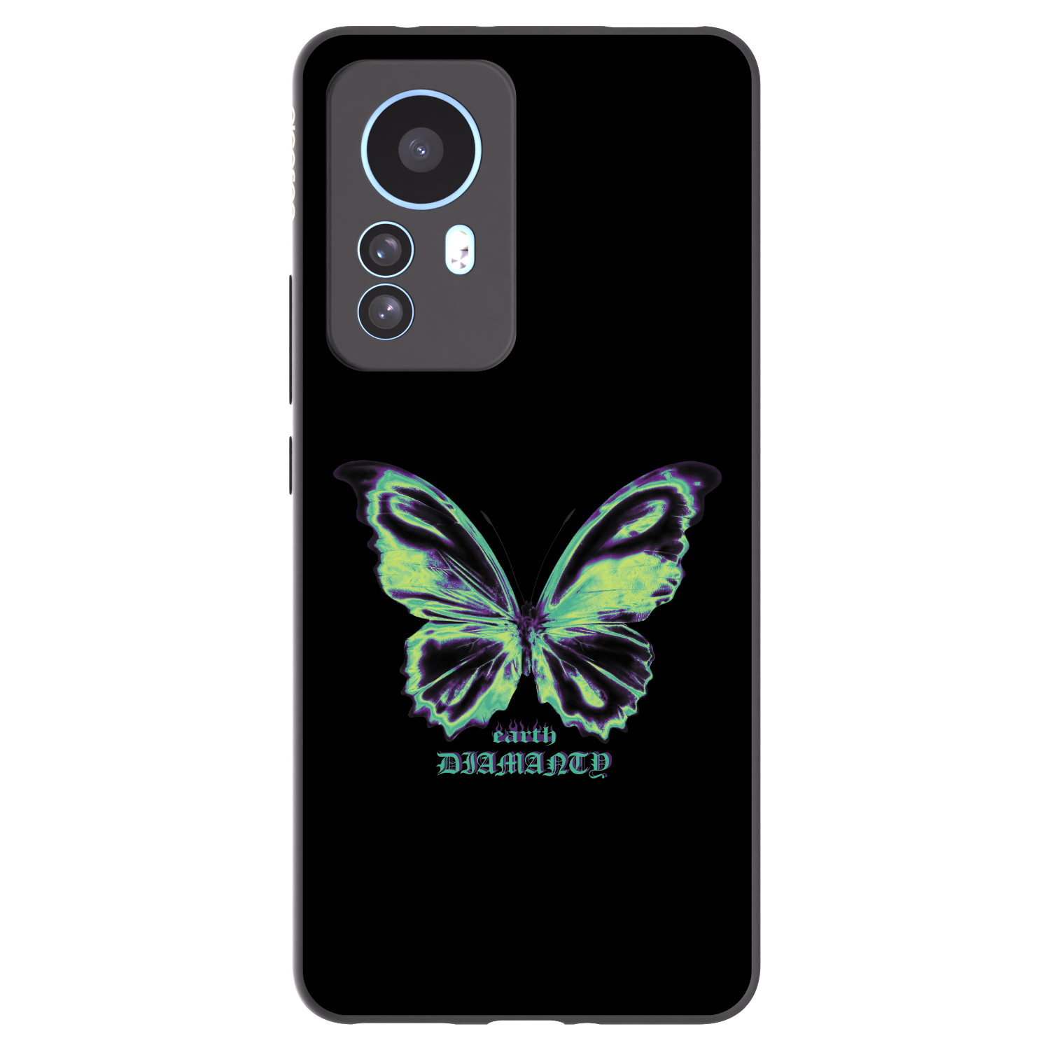 Picasee silikonowe czarne etui na Xiaomi 12T Pro - Diamanty Blue