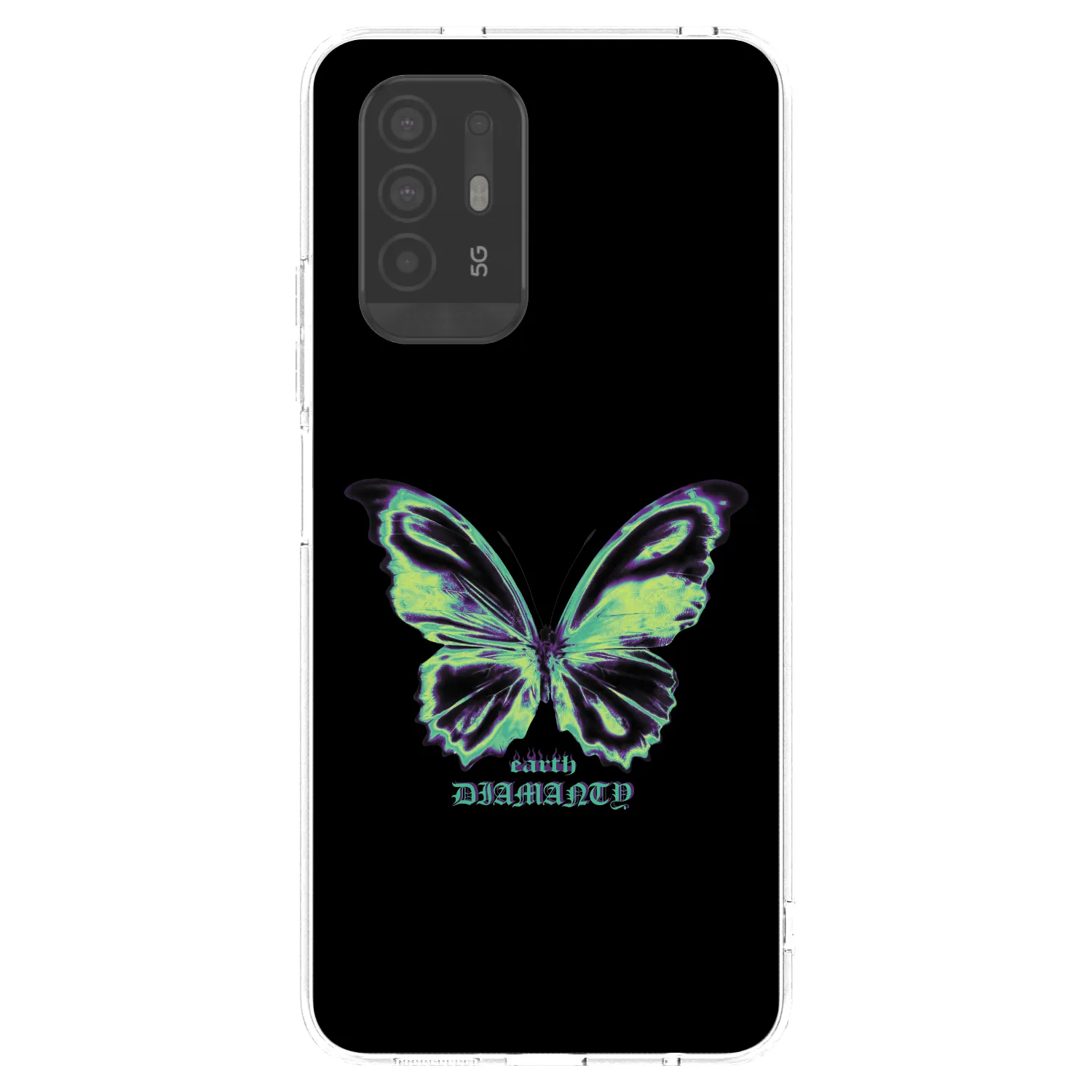Picasee silikonowe przeźroczyste etui na OPPO A94 5G - Diamanty Blue