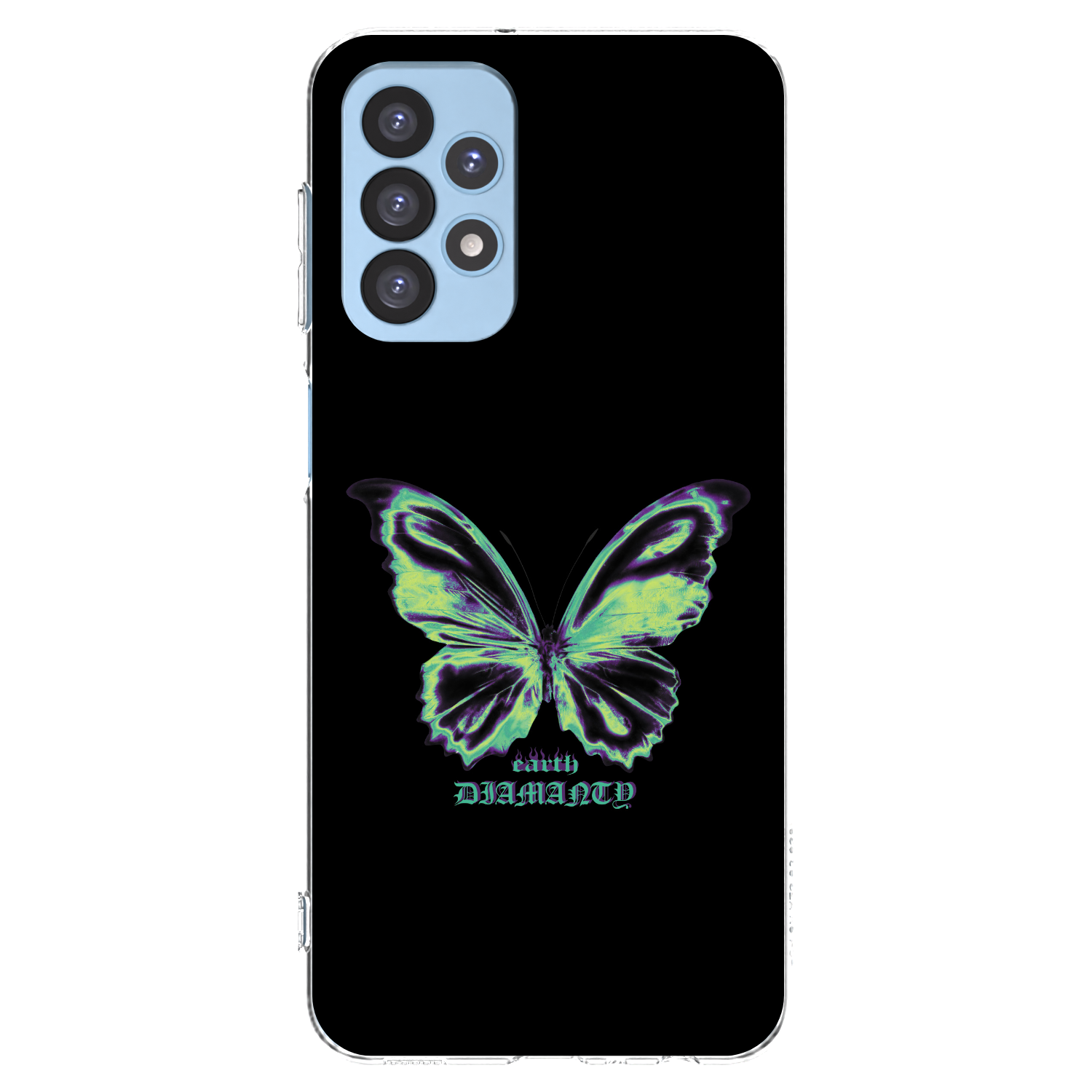Picasee silikonowe przeźroczyste etui na Samsung Galaxy A23 A235F 4G - Diamanty Blue