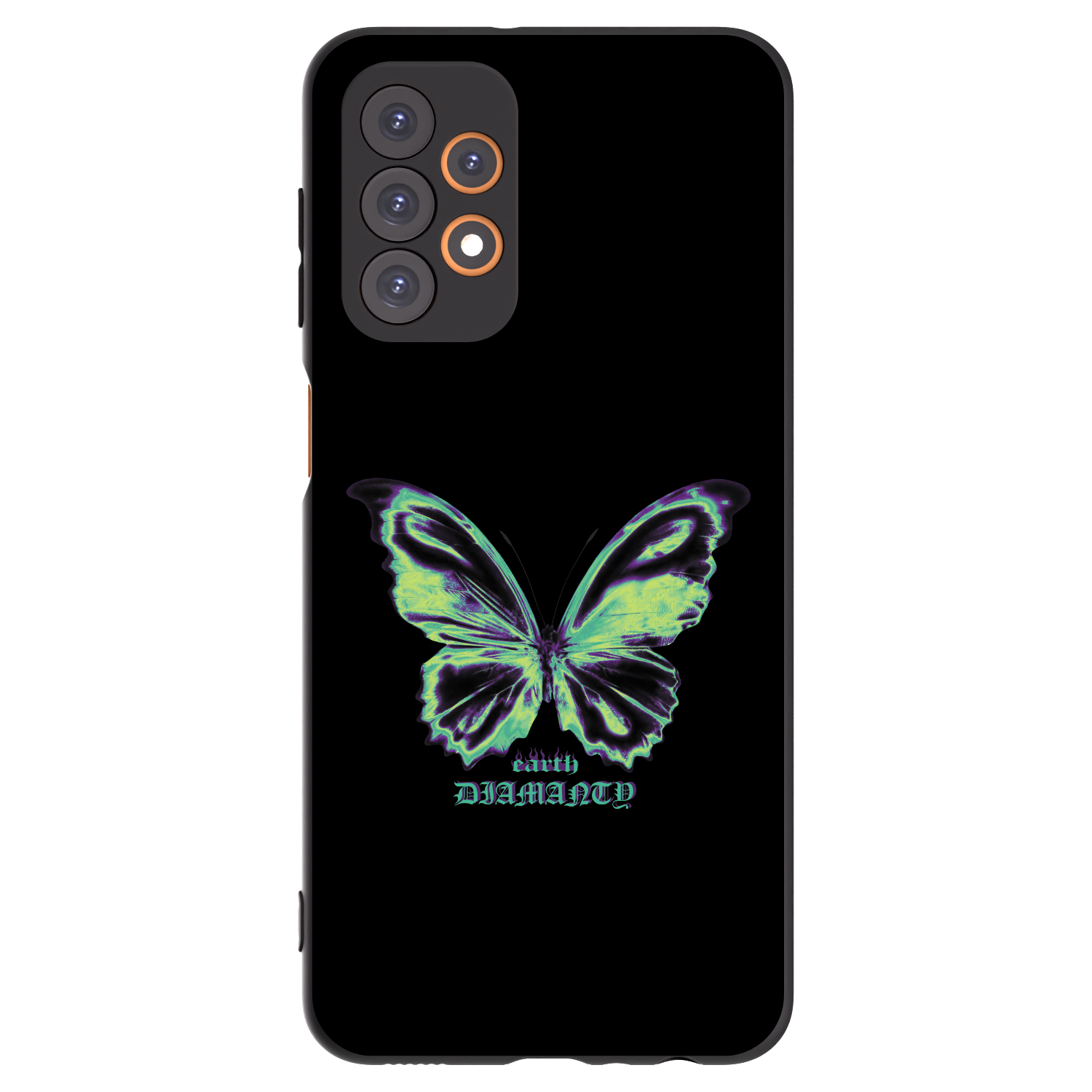 Picasee silikonowe czarne etui na Samsung Galaxy A23 A236B 5G - Diamanty Blue