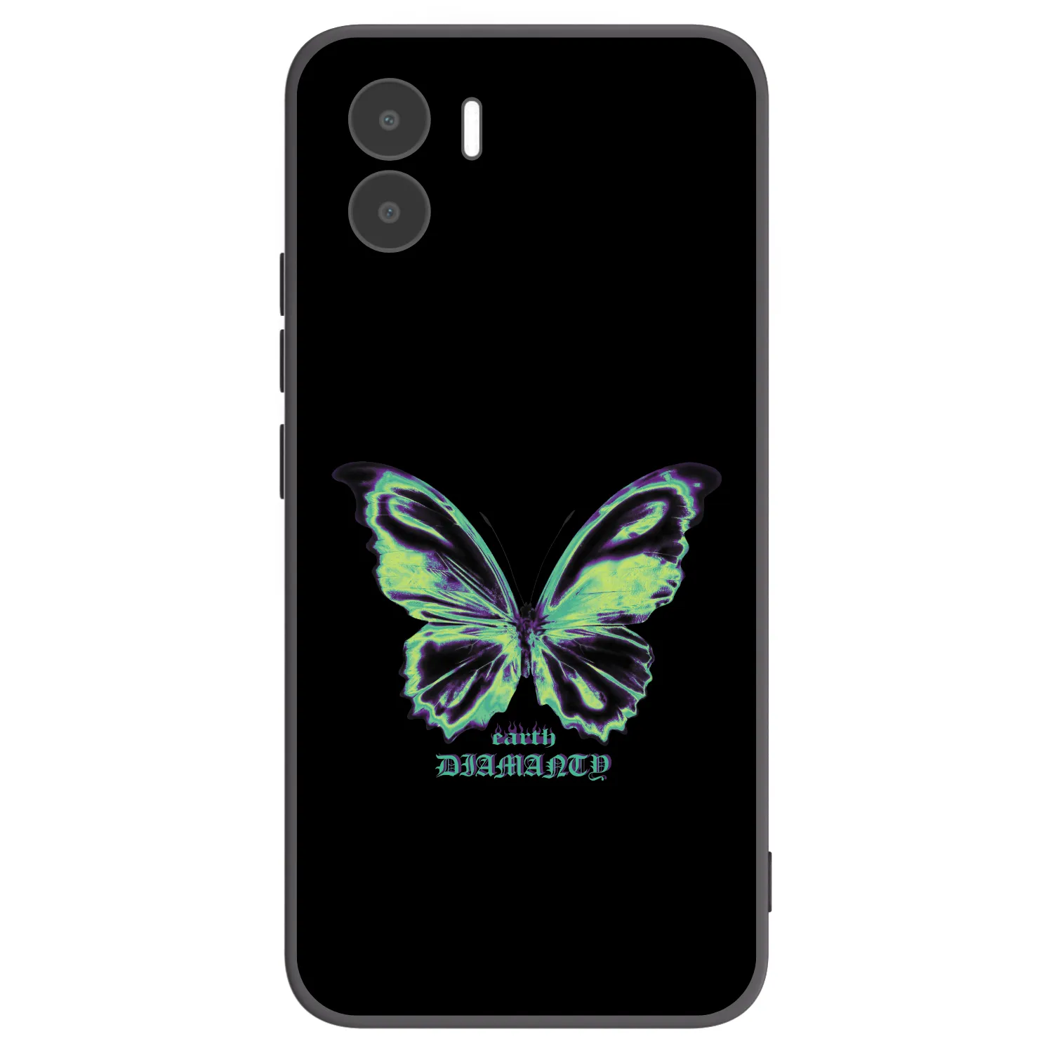 Picasee silikonowe czarne etui na Xiaomi Redmi A1 - Diamanty Blue