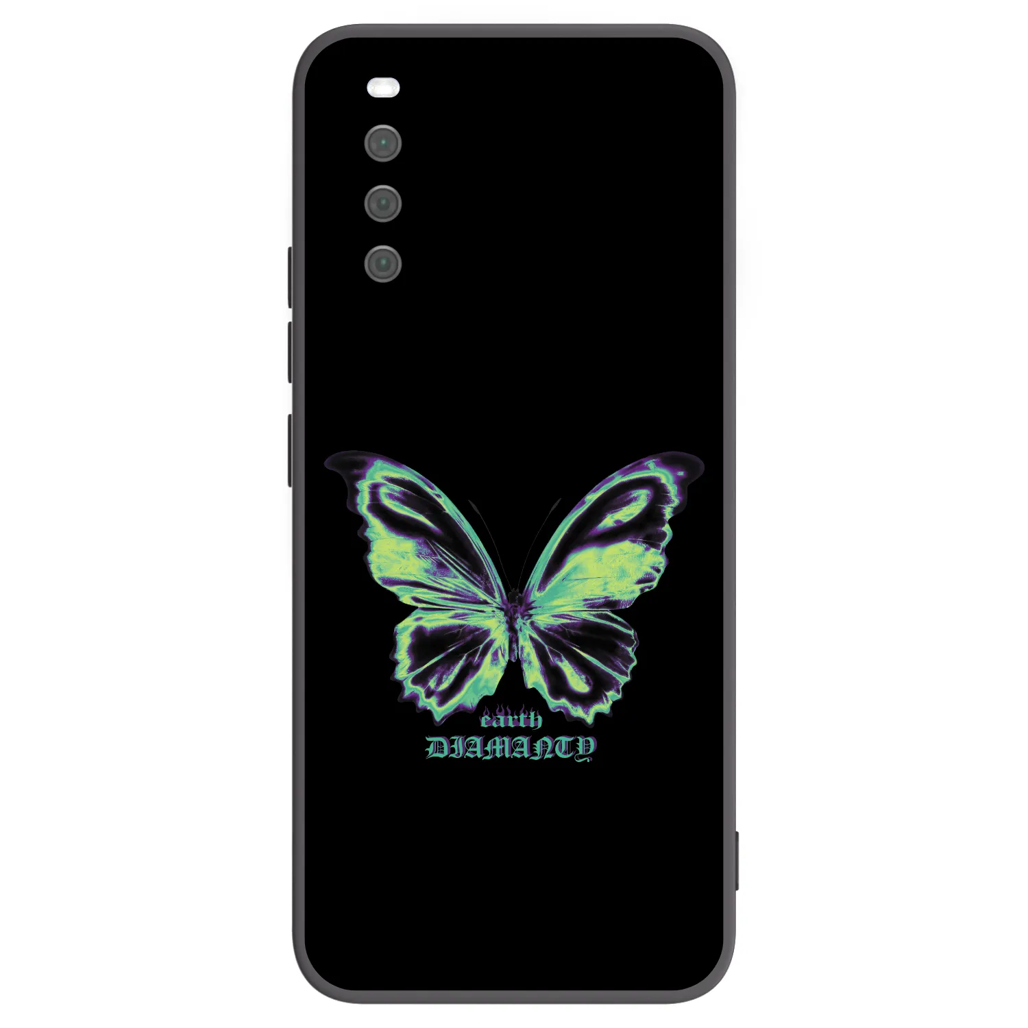 Picasee silikonowe czarne etui na Sony Xperia 10 III - Diamanty Blue